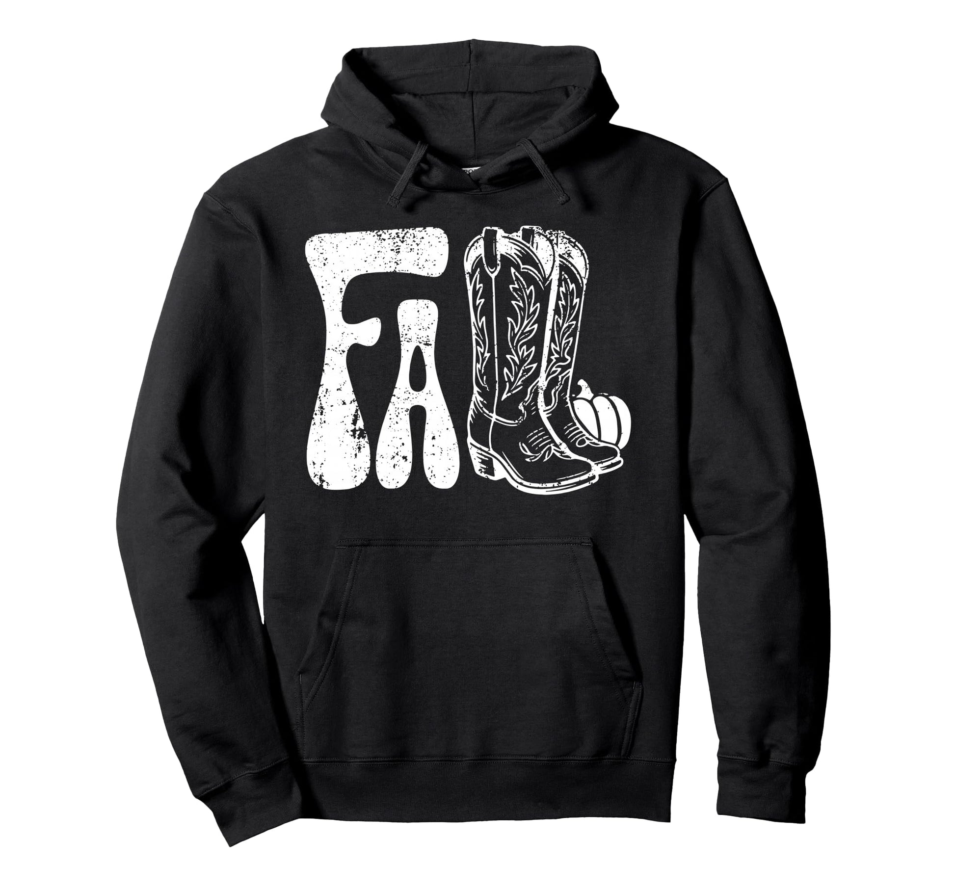 Pumpkin Fall Western Cowgirl Hoodie - Casual Everyday Wear for Adults - T-Shirt, Sweatshirt, Hoodie