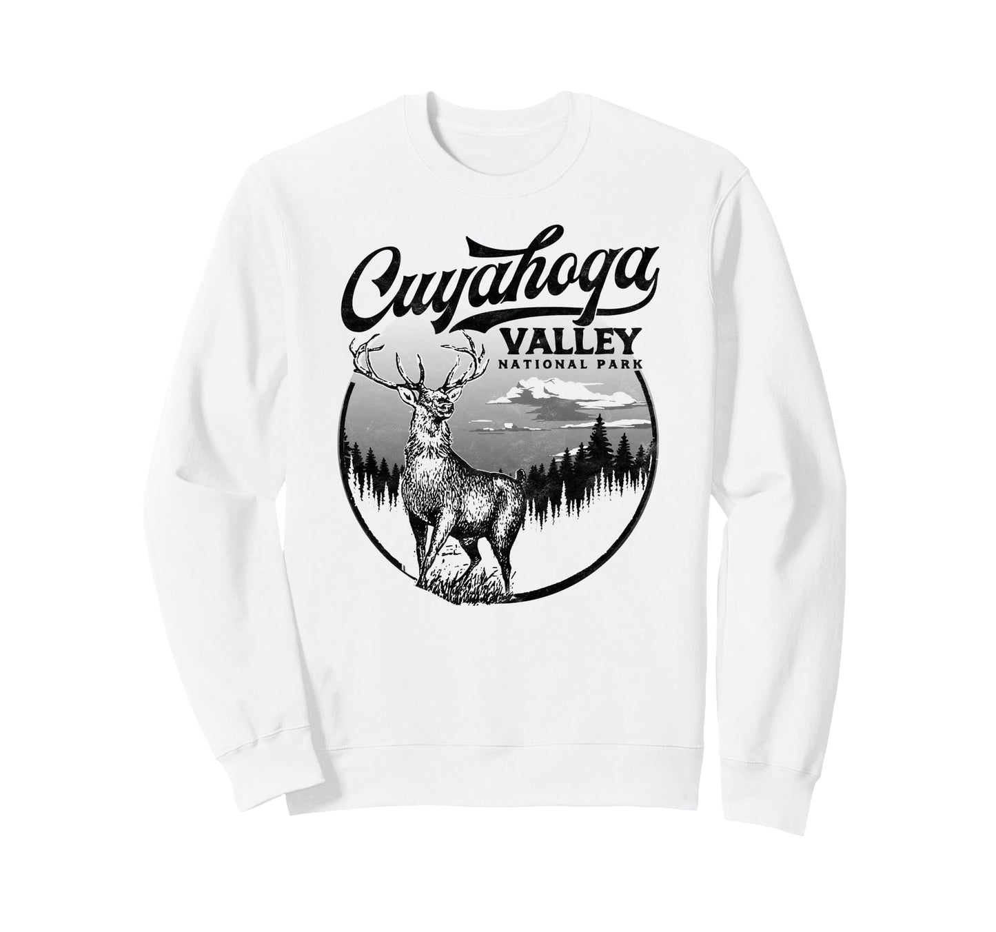 Cuyahoga Valley National Park Stag Sweatshirt - Casual Everyday Wear Unisex - T-Shirt, Sweatshirt, Hoodie
