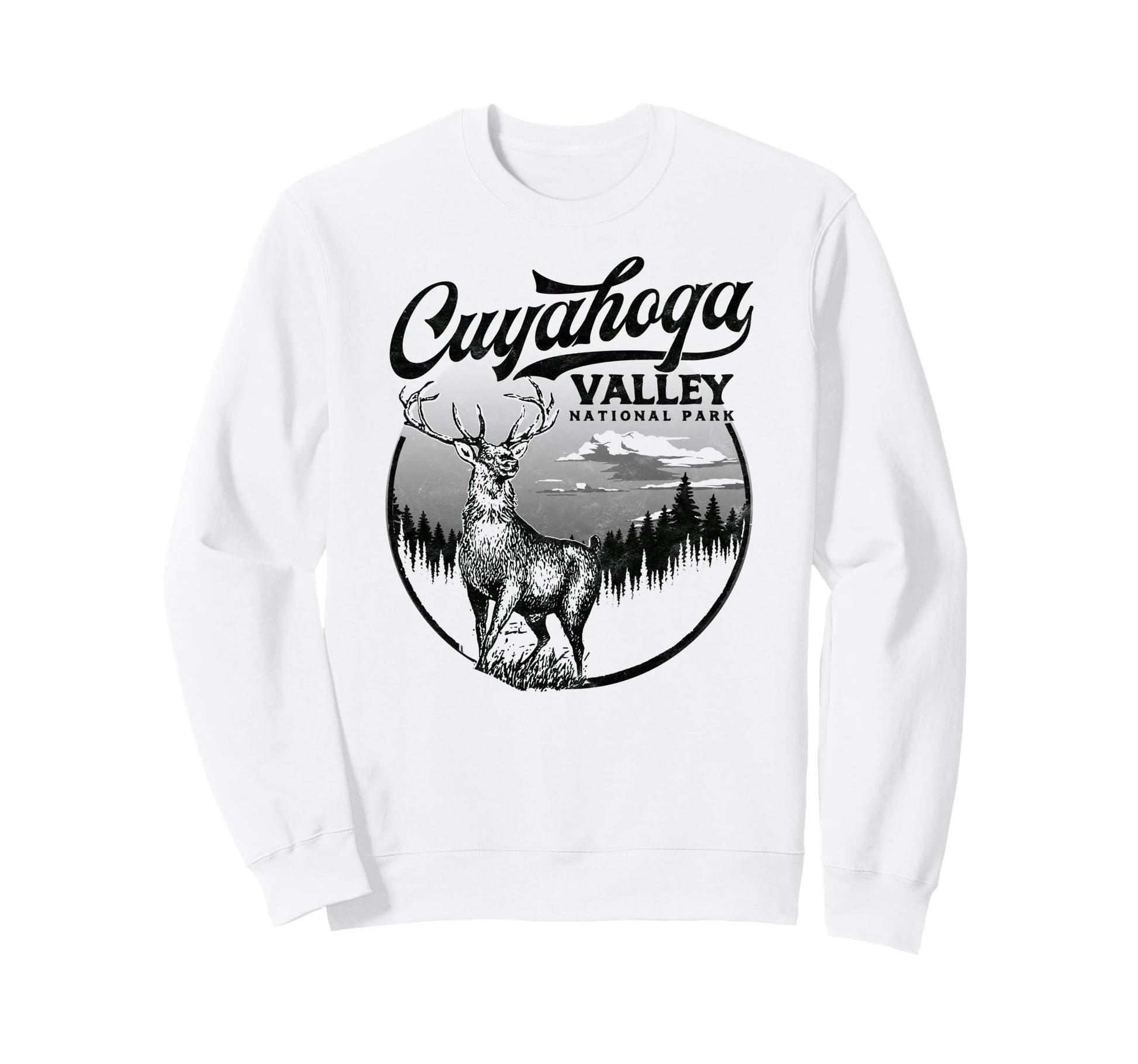 Cuyahoga Valley National Park Stag Sweatshirt - Casual Everyday Wear Unisex - T-Shirt, Sweatshirt, Hoodie