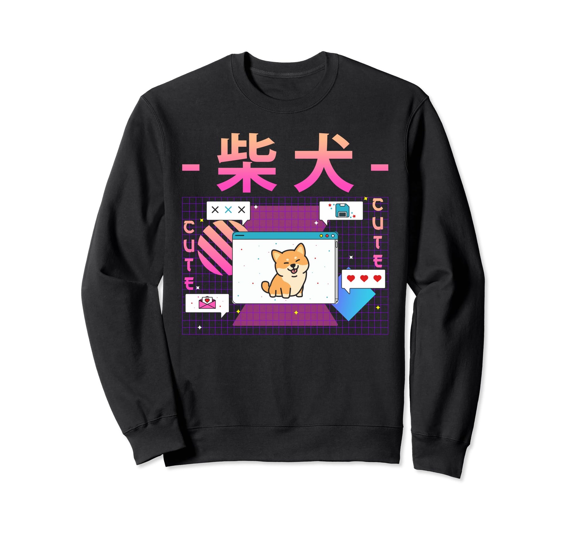 Japanese Vaporwave Animals Japan Sweatshirt - Streetwear Style Unisex - T-Shirt, Sweatshirt, Hoodie