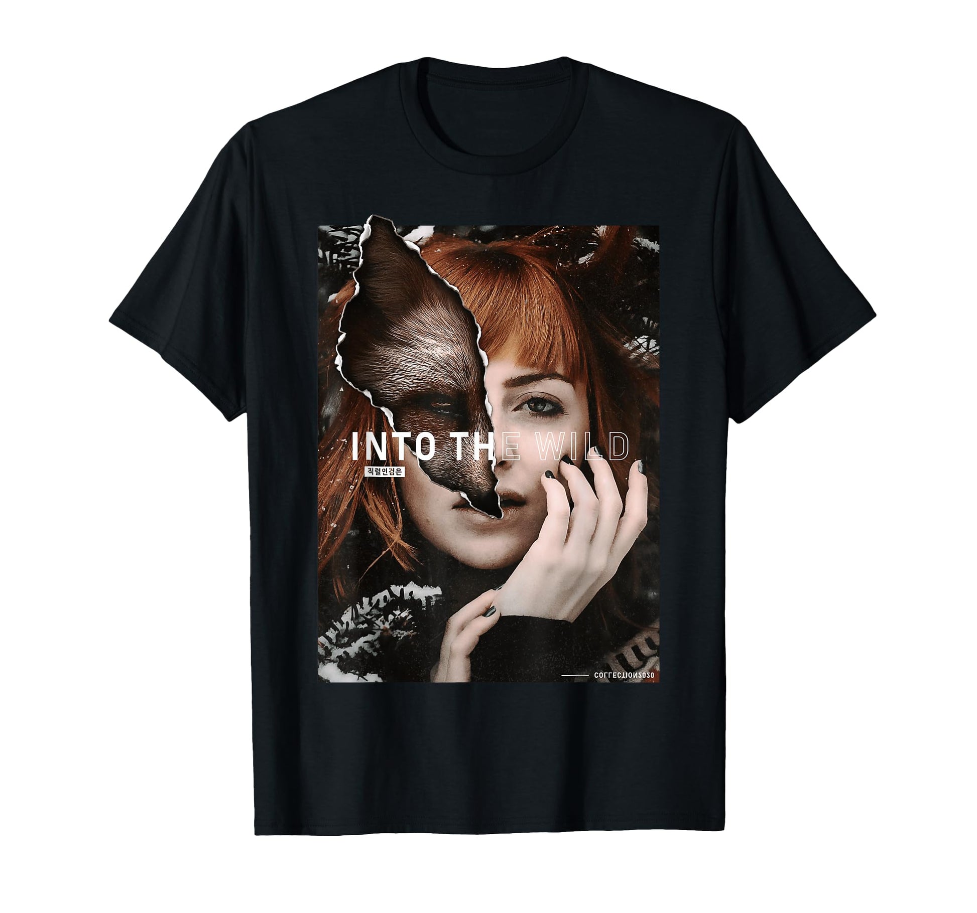 Into Wild Fox Japan Aesthetic T-Shirt - Minimalist Print for Adults - T-Shirt, Sweatshirt, Hoodie