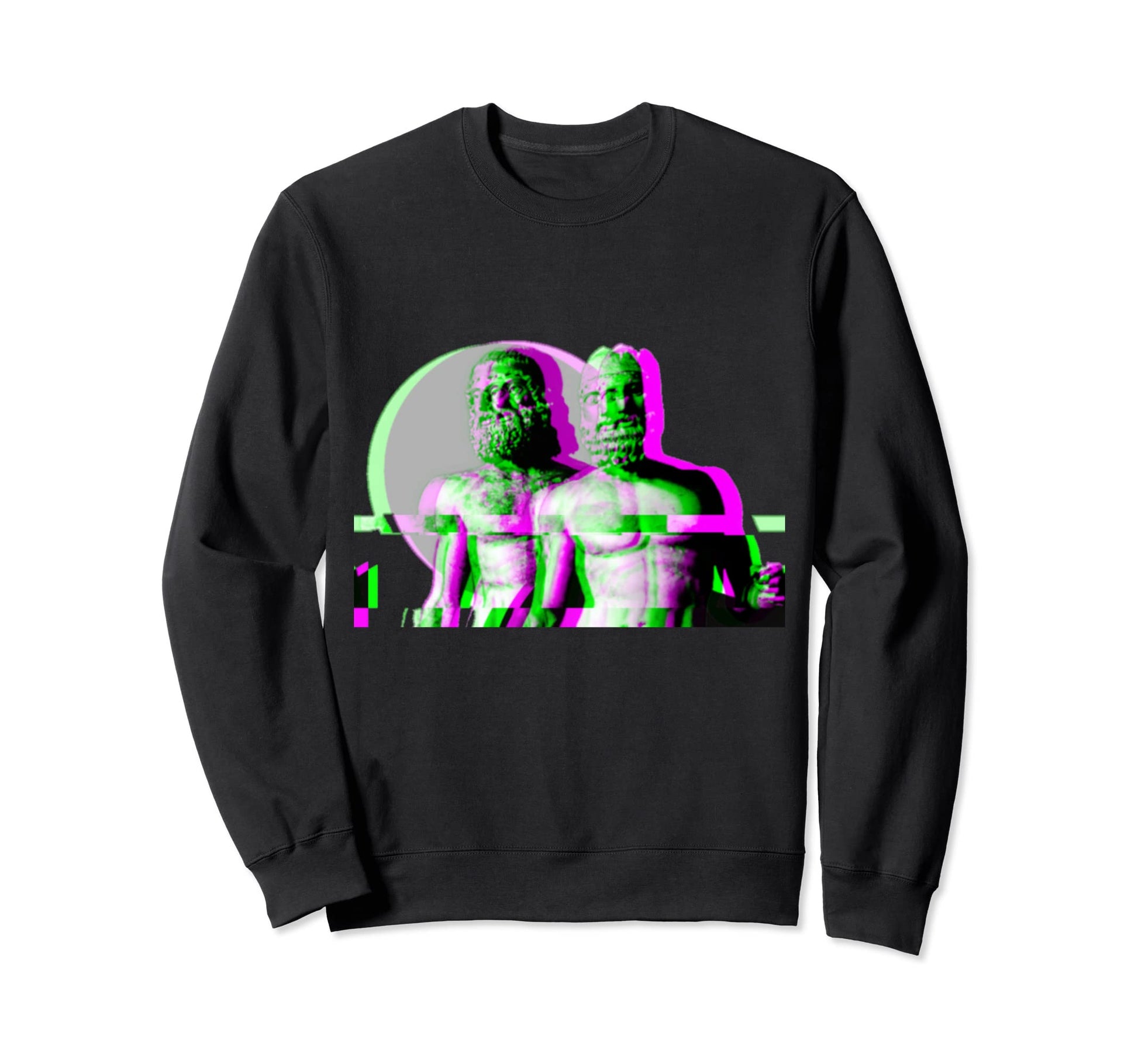 Bronzes Riace Glitch Vaporwave Aesthetic Sweatshirt - Unique Graphic Unisex - T-Shirt, Sweatshirt, Hoodie