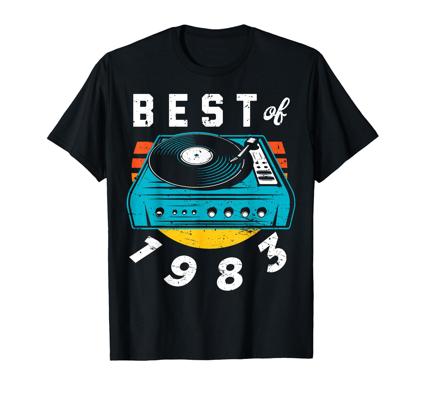 Best 1983 Vinyl Record 43 Birthday T-Shirt - Fun Novelty Design for Adults - T-Shirt, Sweatshirt, Hoodie