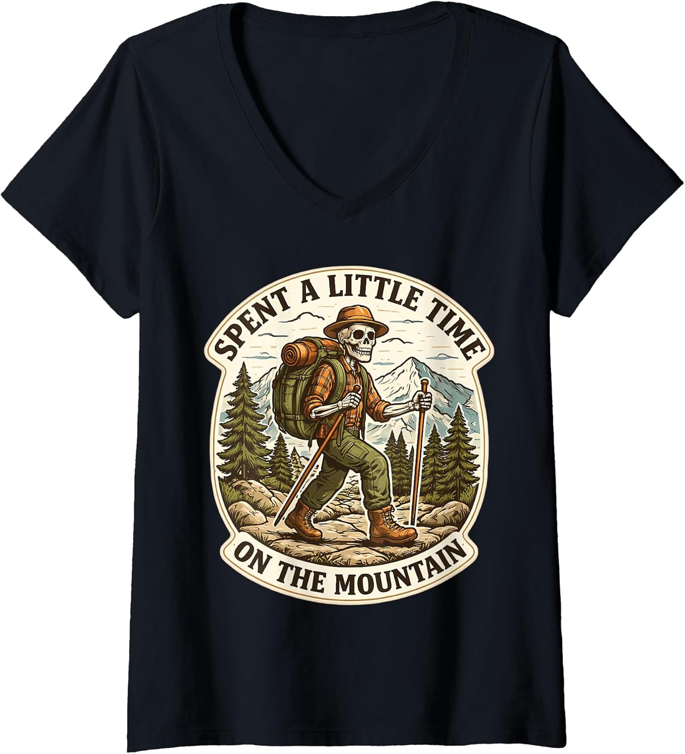Spent A Little Time On The Mountain Hiking Merch - Adult & Kids T-Shirts, Sweatshirts & Hoodies apparel design preview 1