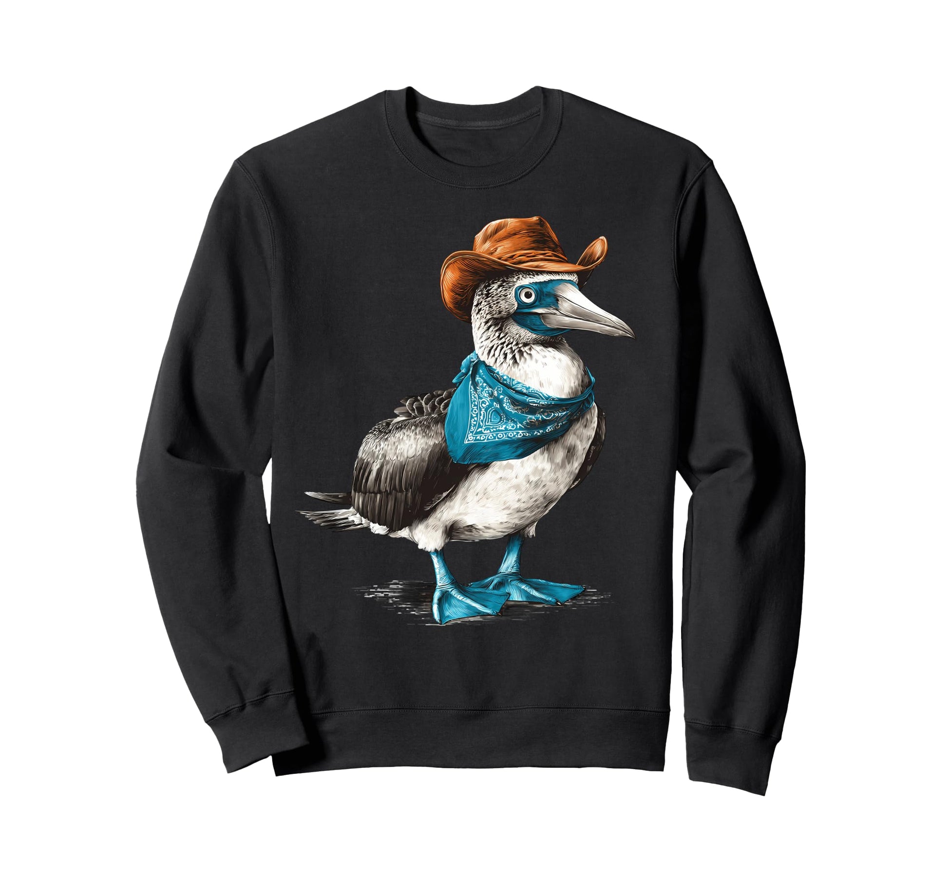 Blue Footed Booby Cowboy Cowgirl Sweatshirt - Streetwear Style Unisex - T-Shirt, Sweatshirt, Hoodie
