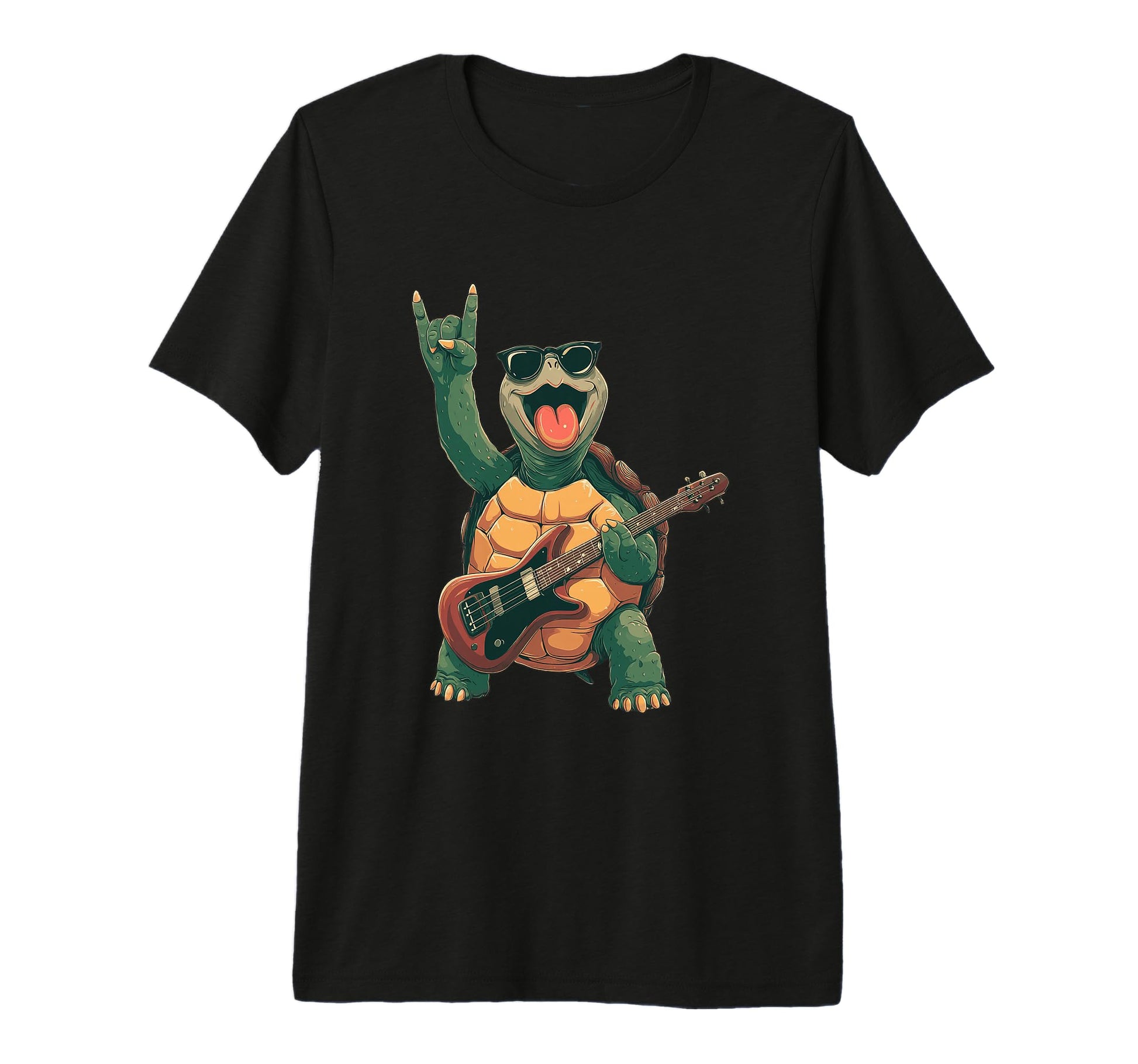 Funny Rock And Roll Turtle Cartoon T-Shirt - Unique Graphic Men Women - T-Shirt, Sweatshirt, Hoodie