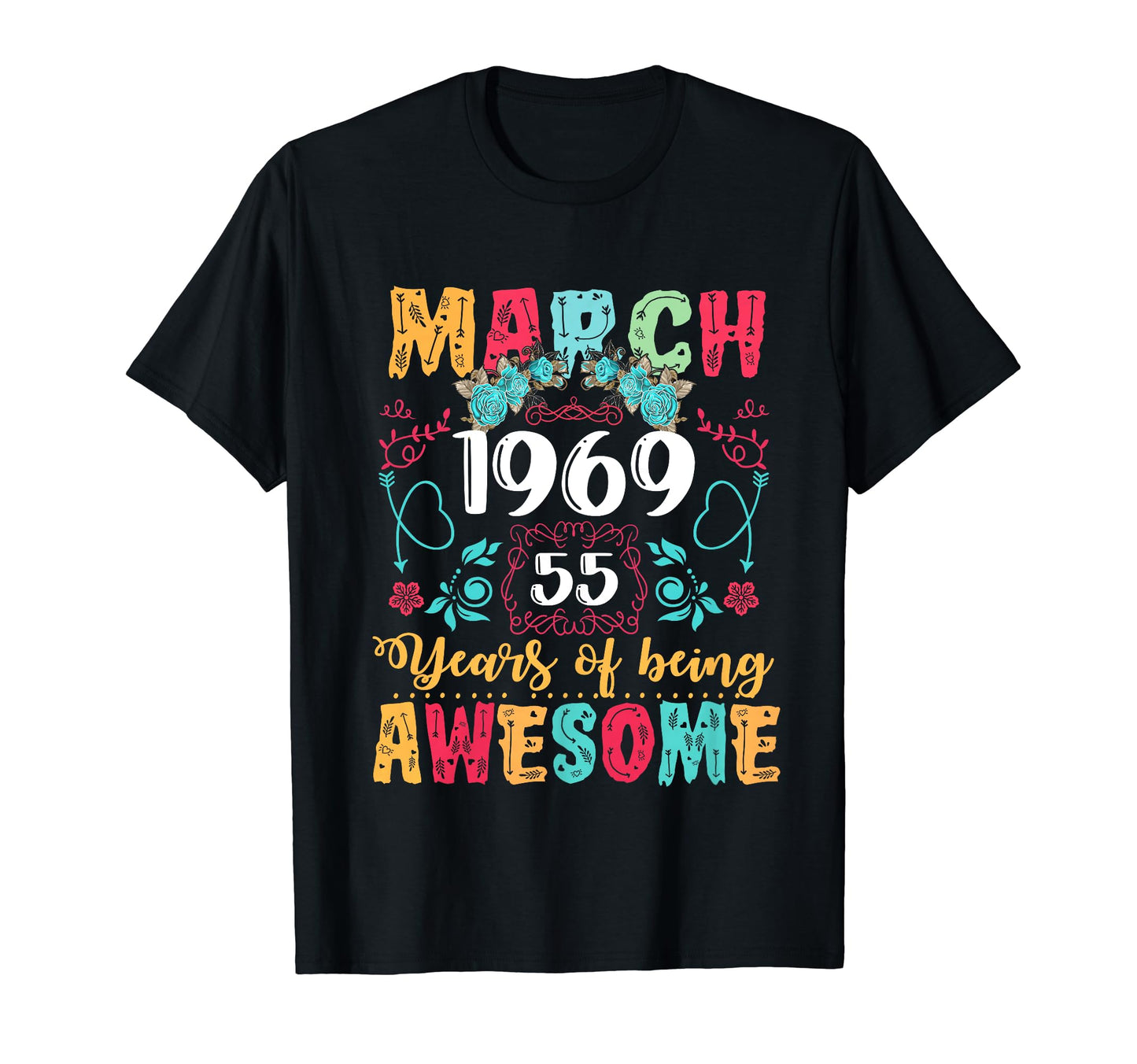 Made March 1969 55Th Birthday Boho T-Shirt - Streetwear Style Men Women - T-Shirt, Sweatshirt, Hoodie