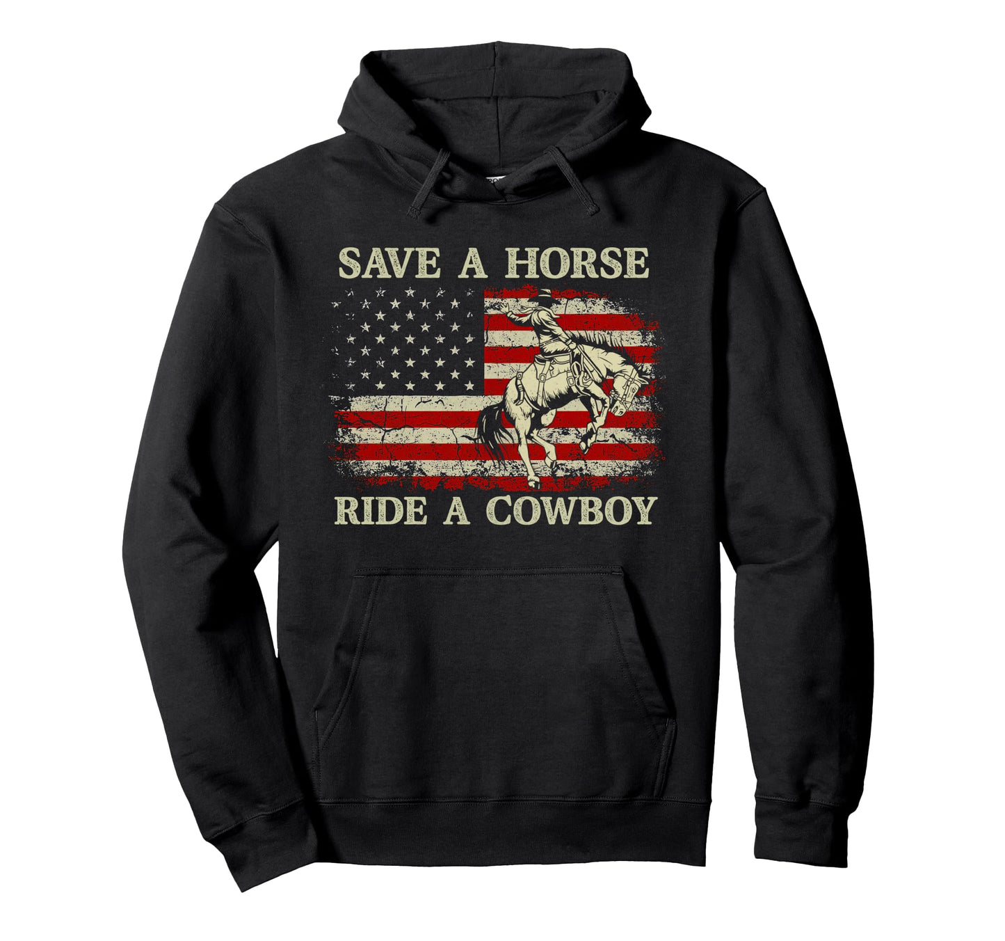 Save Horse Ride Cowboy Riding Horse Us Hoodie - Novelty Apparel for Adults - T-Shirt, Sweatshirt, Hoodie