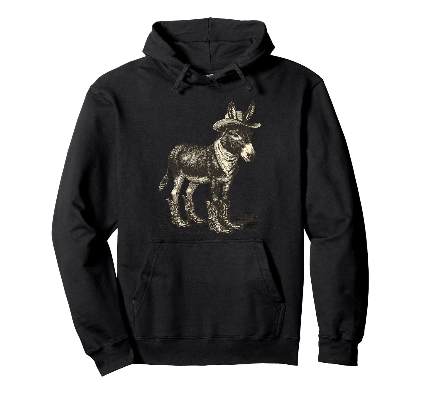 Country Cowboy Donkey Rodeo Cowgirl Hoodie - Novelty Apparel for Adults - T-Shirt, Sweatshirt, Hoodie