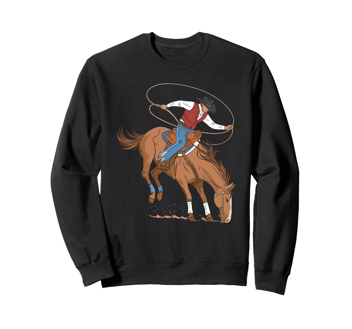 Cowboy Rodeo Lasso Western Sweatshirt - Novelty Apparel for Adults - T-Shirt, Sweatshirt, Hoodie