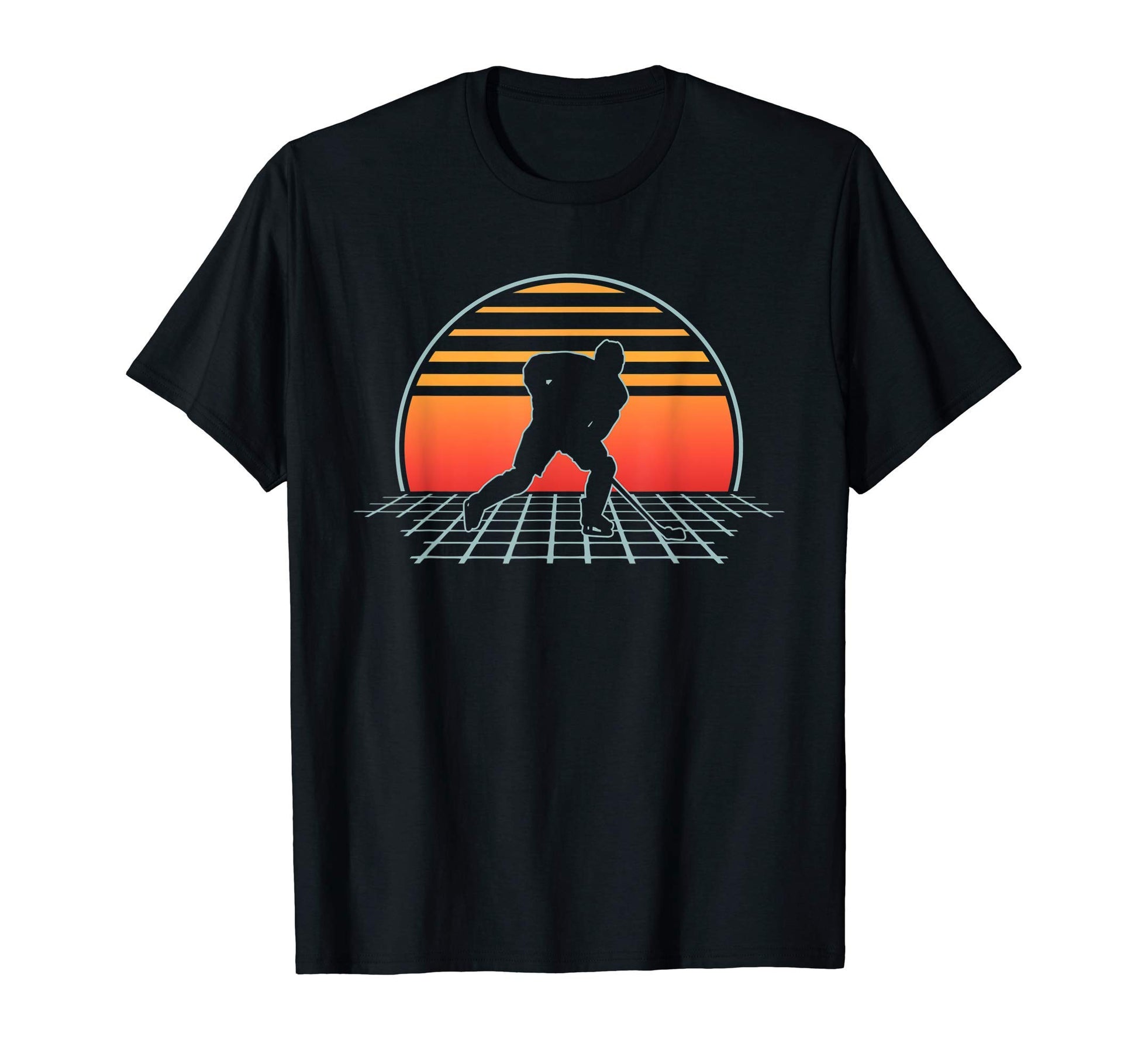 Hockey Player 80S Vaporwave Aesthetic T-Shirt - Minimalist Print Men Women - T-Shirt, Sweatshirt, Hoodie