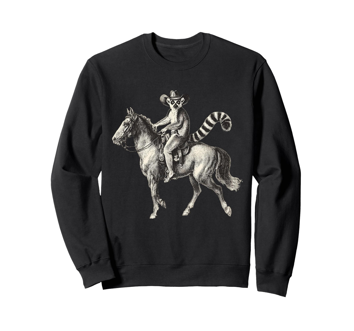 Lemur Cowboy Rodeo Cowgirl Western Sweatshirt - Streetwear Style Men Women - T-Shirt, Sweatshirt, Hoodie