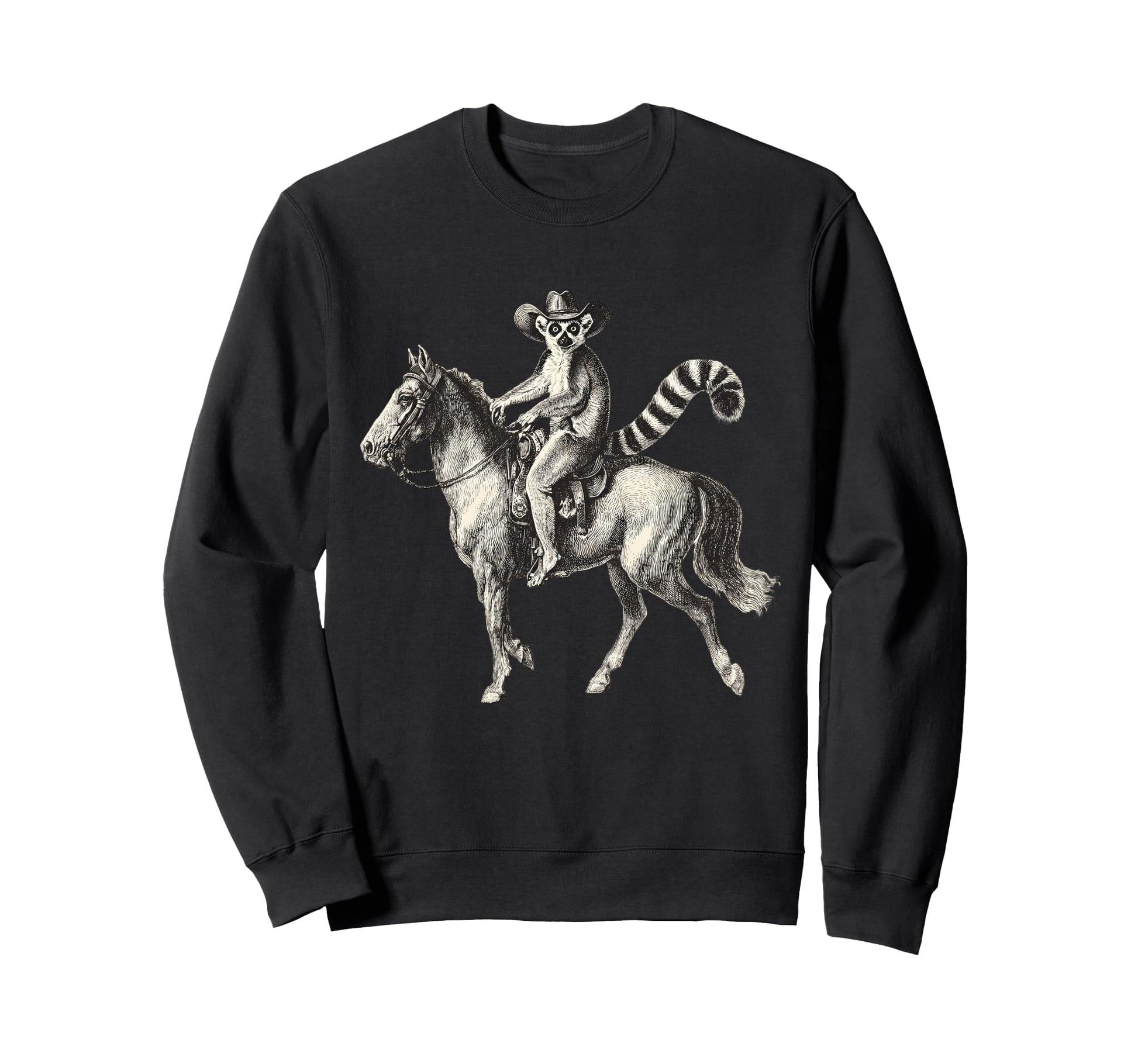 Lemur Cowboy Rodeo Cowgirl Western Sweatshirt - Streetwear Style Men Women - T-Shirt, Sweatshirt, Hoodie