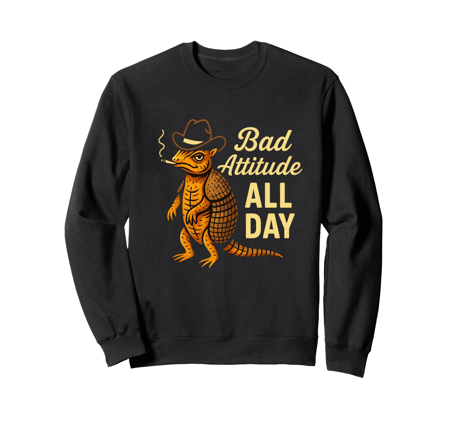 Funny Armadillo Cowboy Hat Western Sweatshirt - Graphic Print for Adults - T-Shirt, Sweatshirt, Hoodie