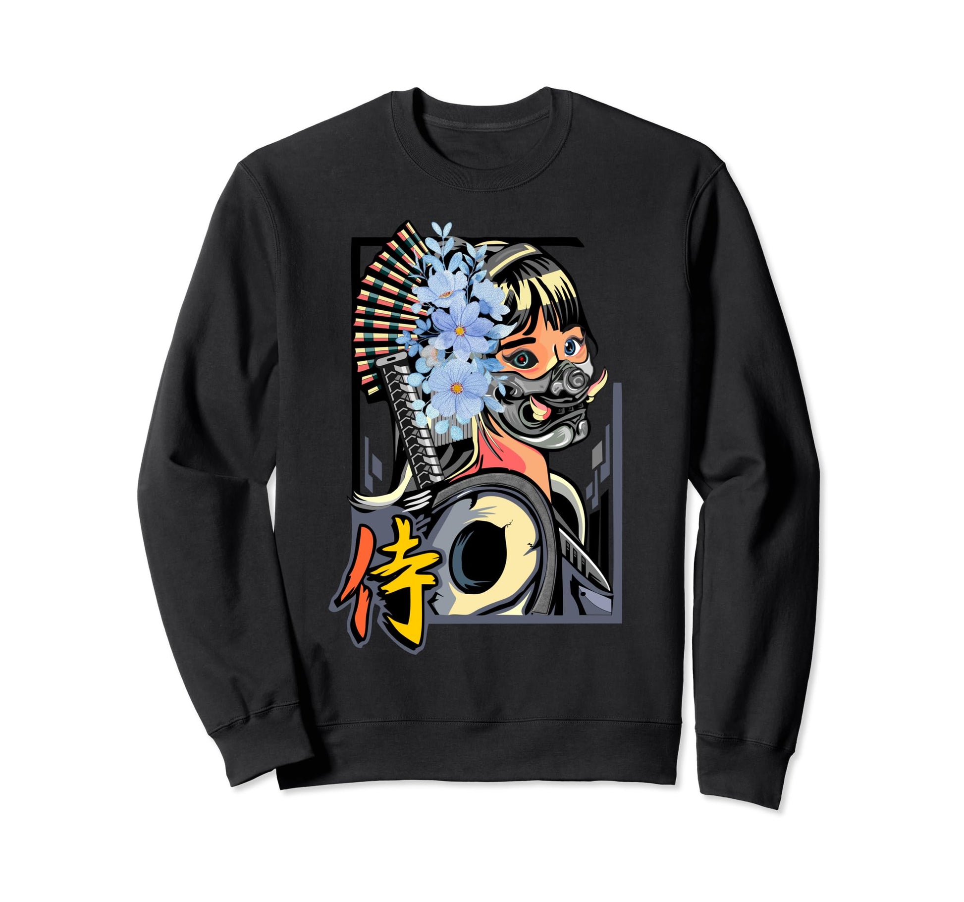 Japanese Modern Geisha Vaporwave Sweatshirt - Custom Art Print for Adults - T-Shirt, Sweatshirt, Hoodie