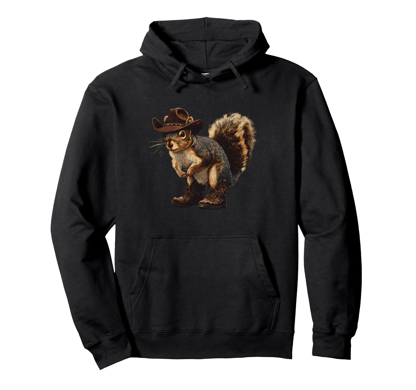 Country Cowboy Squirrel Rodeo Cowgirl Hoodie - Custom Art Print for Adults - T-Shirt, Sweatshirt, Hoodie
