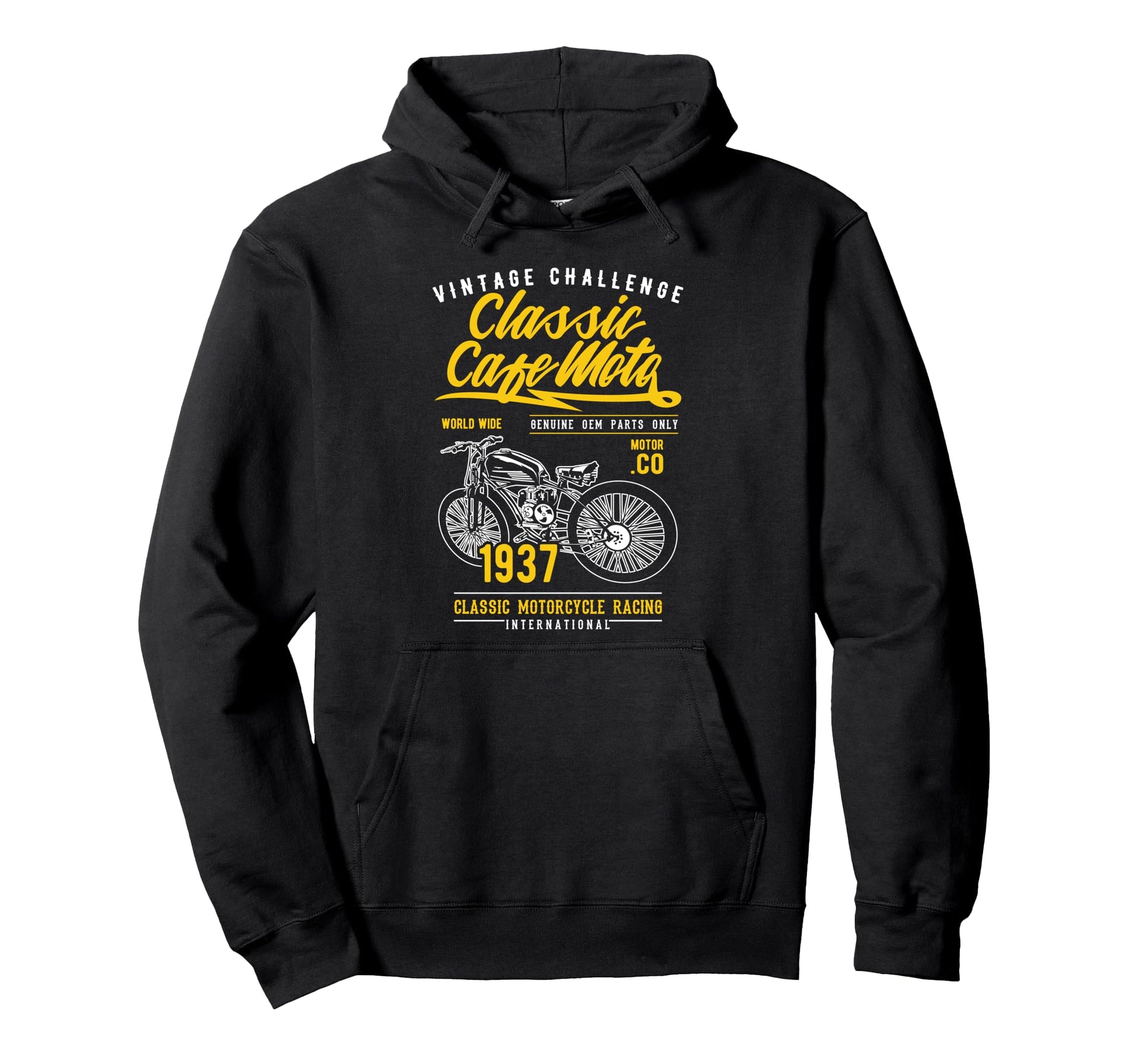 Cafe Racer Motorcycle Hoodie - Custom Art Print Men Women - T-Shirt, Sweatshirt, Hoodie