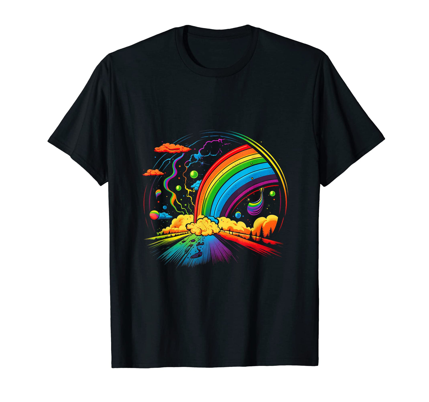 Rainbow Love 80S 90S Rainbow T-Shirt - Minimalist Print for Adults - T-Shirt, Sweatshirt, Hoodie