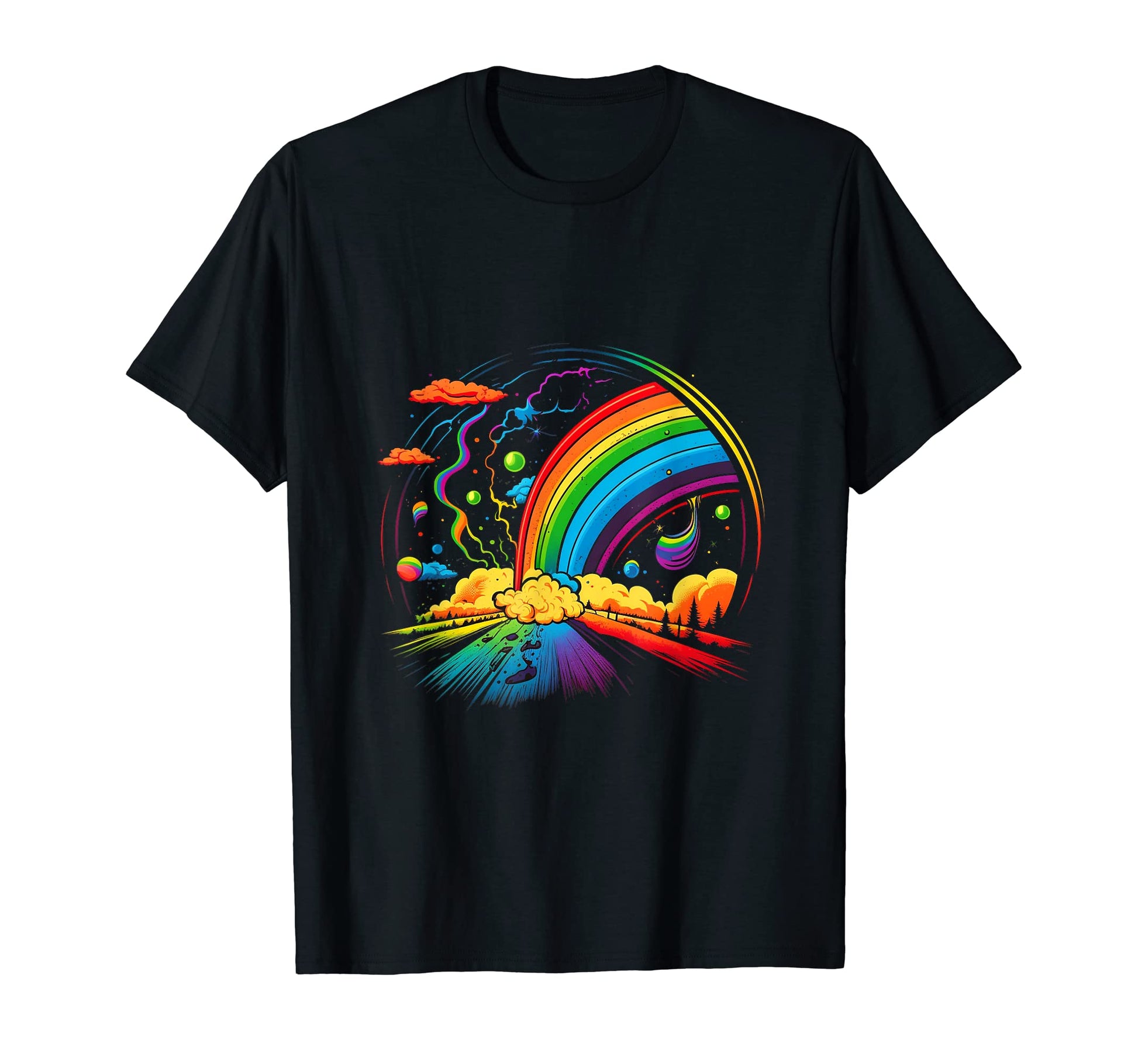 Rainbow Love 80S 90S Rainbow T-Shirt - Minimalist Print for Adults - T-Shirt, Sweatshirt, Hoodie