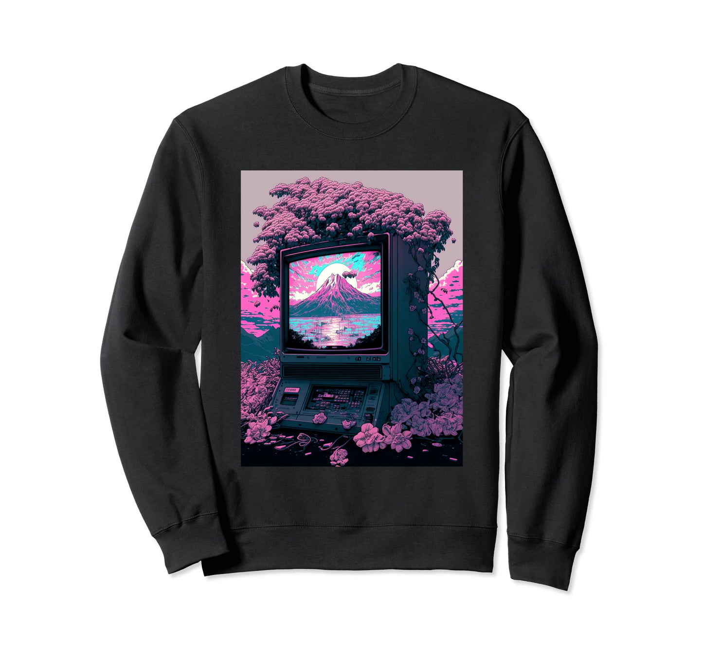 Tv Tube Japanese Vaporwave Aesthetic Sweatshirt - Minimalist Print Unisex - T-Shirt, Sweatshirt, Hoodie