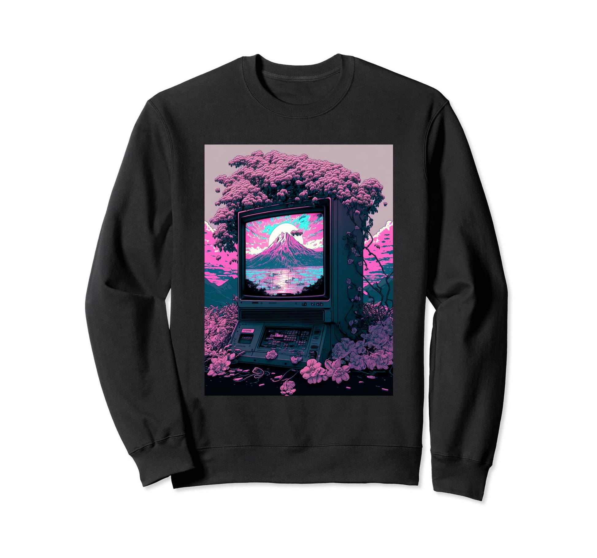 Tv Tube Japanese Vaporwave Aesthetic Sweatshirt - Minimalist Print Unisex - T-Shirt, Sweatshirt, Hoodie
