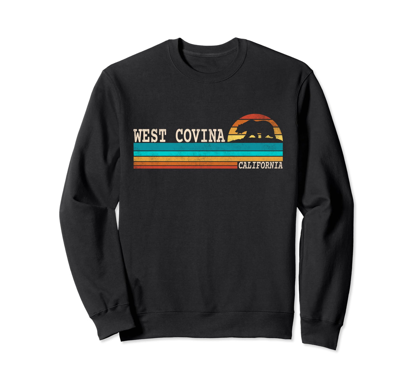 West Covina California State Bear Sweatshirt - Graphic Print Men Women - T-Shirt, Sweatshirt, Hoodie