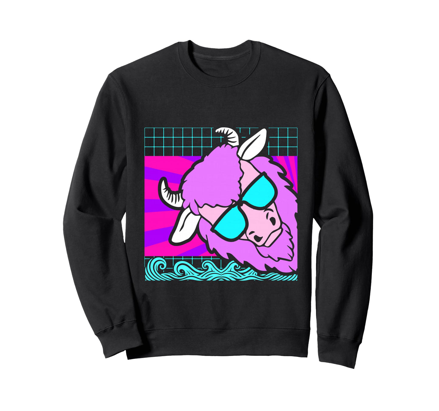 Aesthetic Vaporwave Outfits Buffalo Sweatshirt - Graphic Print for Adults - T-Shirt, Sweatshirt, Hoodie
