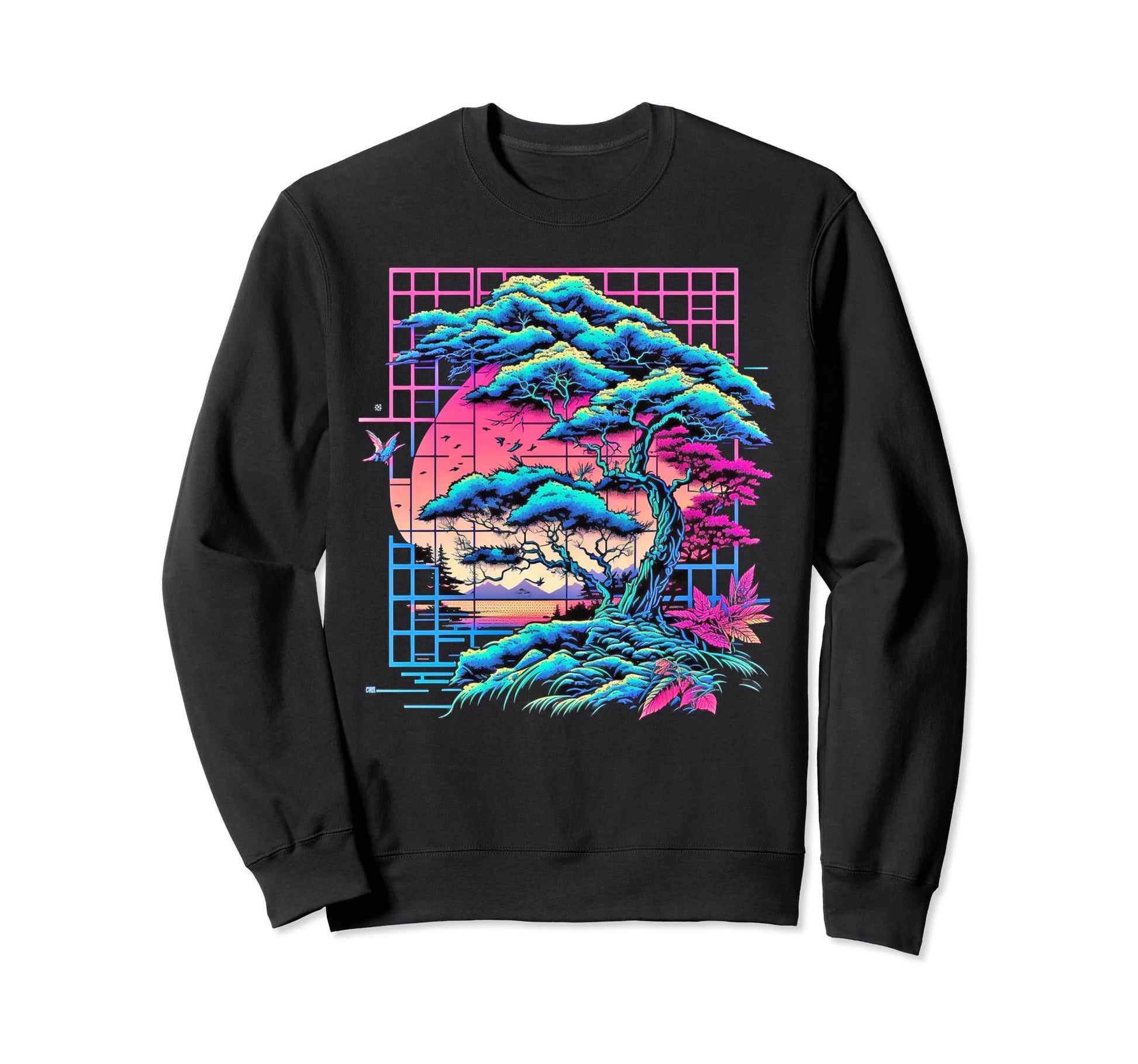 Japan Aesthetic Vaporwave Sweatshirt - Custom Art Print Men Women - T-Shirt, Sweatshirt, Hoodie