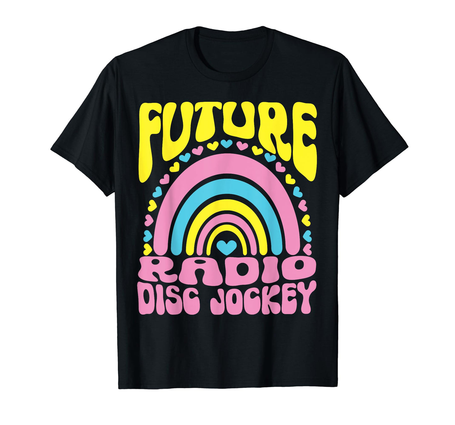 Future Radio Disc Jockey Bright Rainbow T-Shirt - Trendy Graphic Men Women - T-Shirt, Sweatshirt, Hoodie