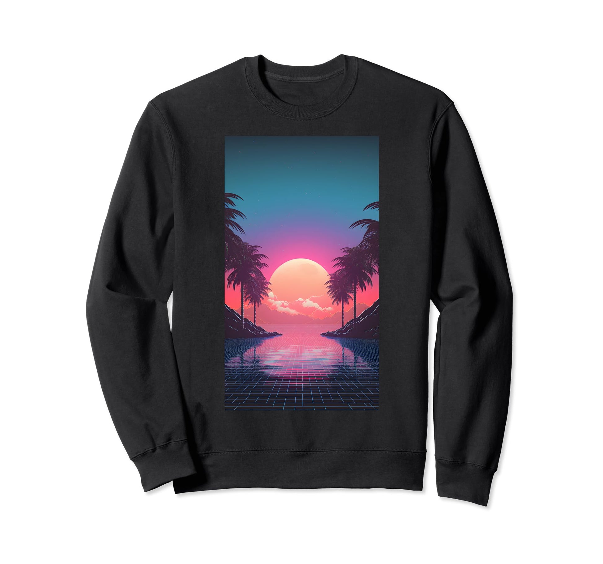 Aesthetic Vaporwave 80S Sweatshirt - Casual Everyday Wear for Adults - T-Shirt, Sweatshirt, Hoodie