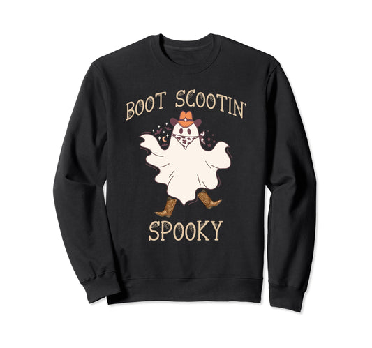 Boot Scootin Spooky Funny Sweatshirt - Casual Everyday Wear Men Women - T-Shirt, Sweatshirt, Hoodie