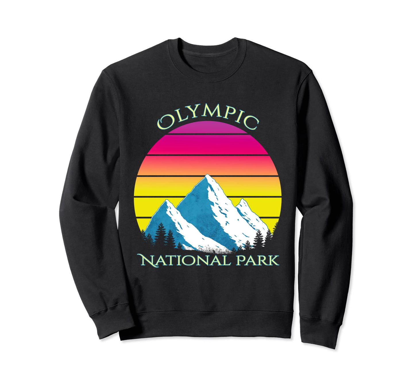 Olympic National Park Mountain Hiking Sweatshirt - Graphic Print Unisex - T-Shirt, Sweatshirt, Hoodie
