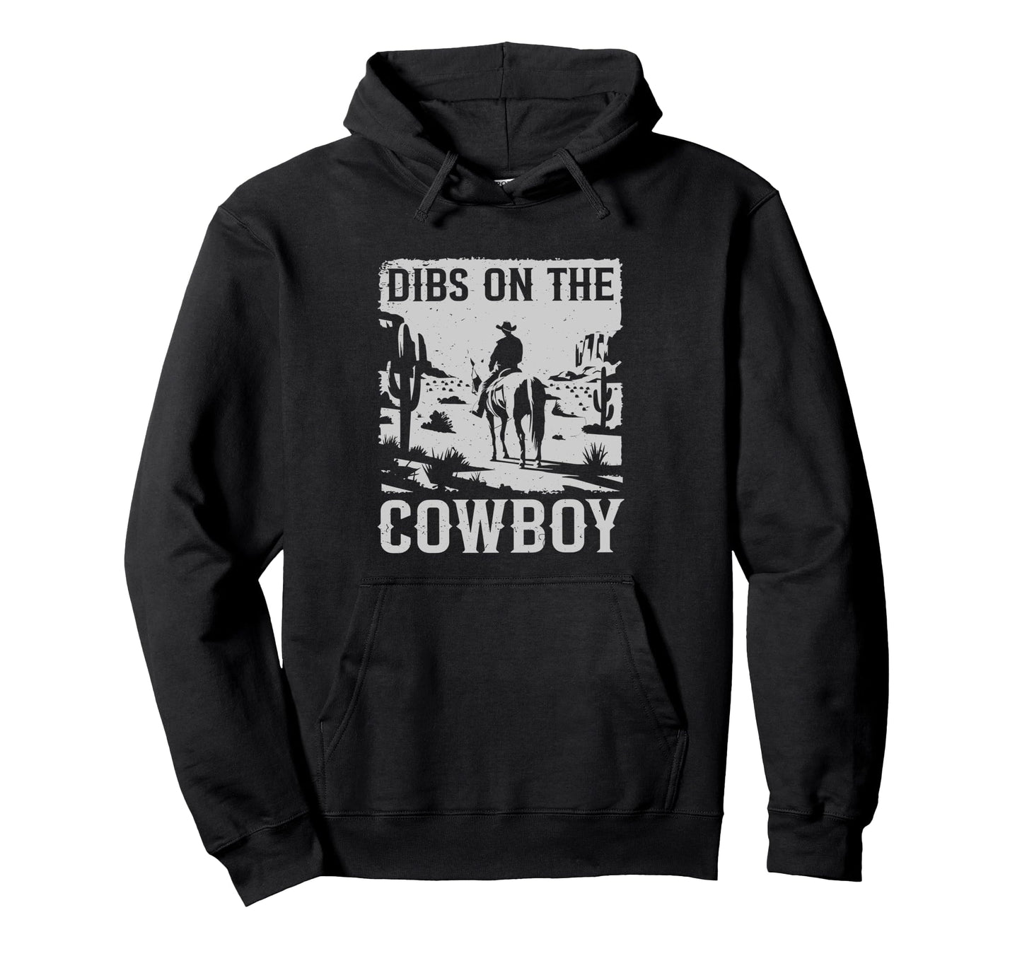 Western Rodeo Country Dibs Cowboy Horseback Hoodie - Graphic Print Unisex - T-Shirt, Sweatshirt, Hoodie