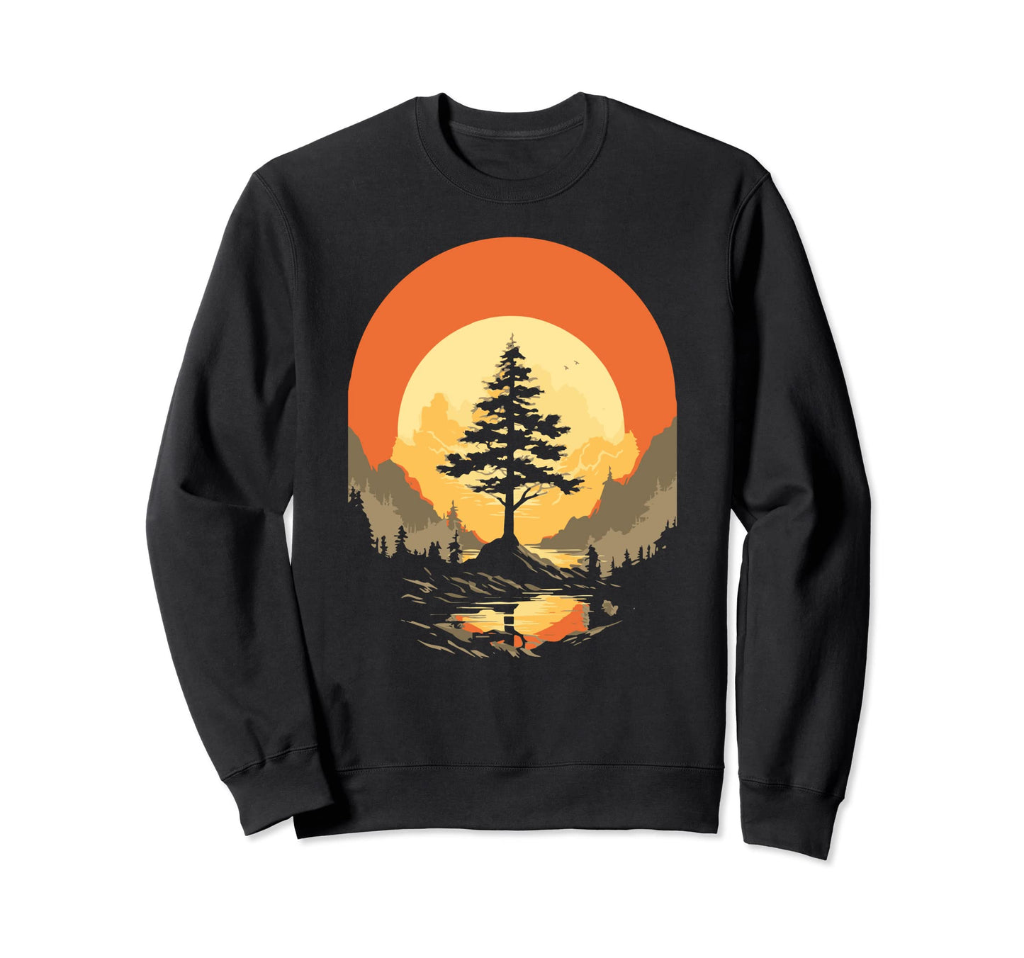 Eighties National Park Tree Sweatshirt - Aesthetic Graphic Men Women - T-Shirt, Sweatshirt, Hoodie