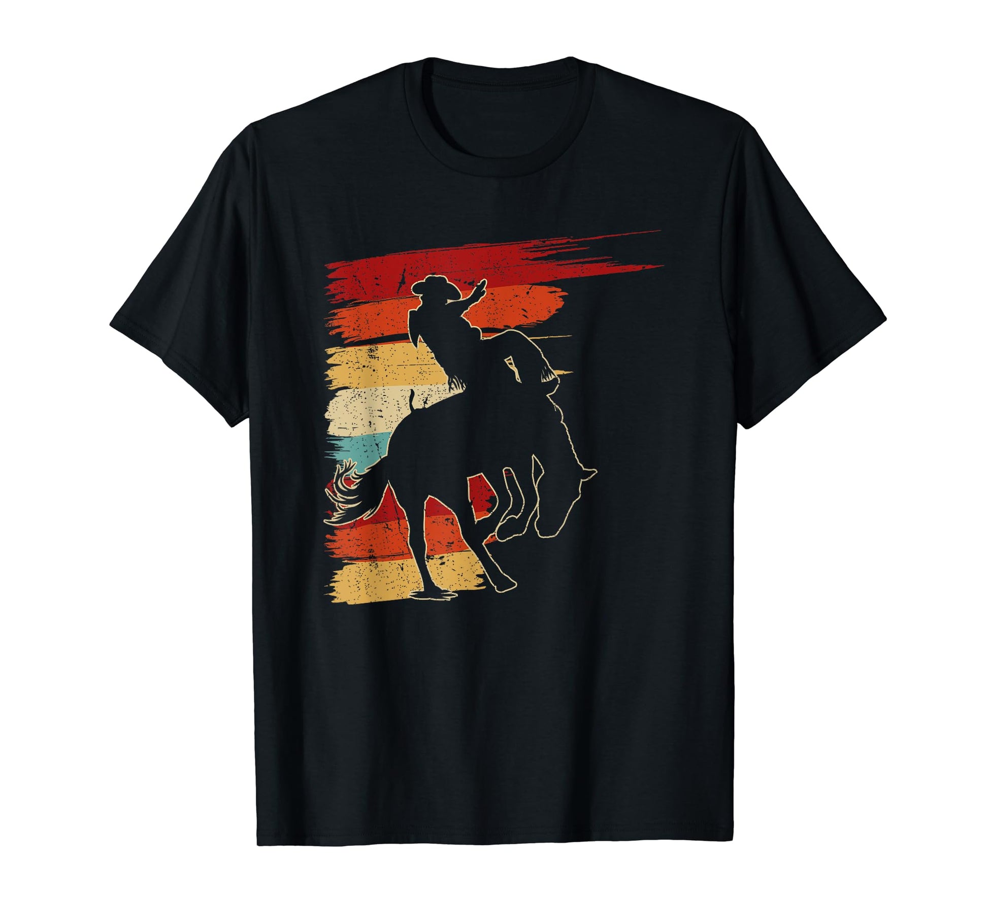 Bucking Bronco Western Rodeo Cowboy T-Shirt - Unique Graphic Men Women - T-Shirt, Sweatshirt, Hoodie