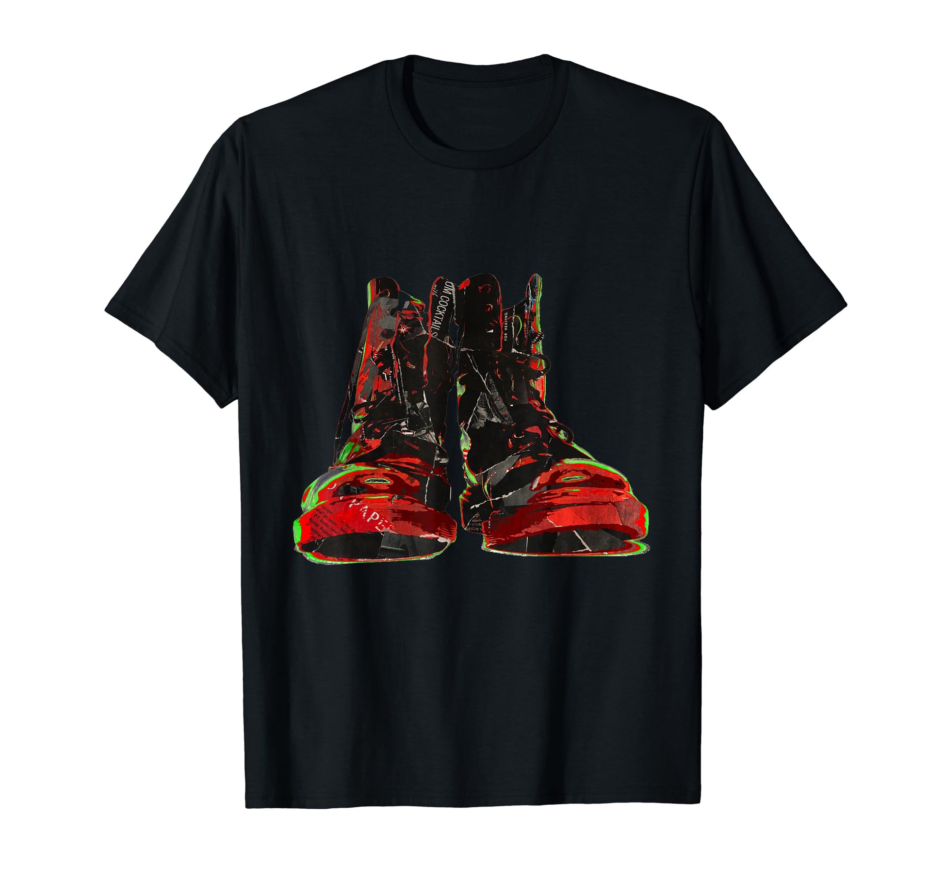 Grunge Rock Boots 80S 90S Punk T-Shirt - Custom Art Print for Adults - T-Shirt, Sweatshirt, Hoodie