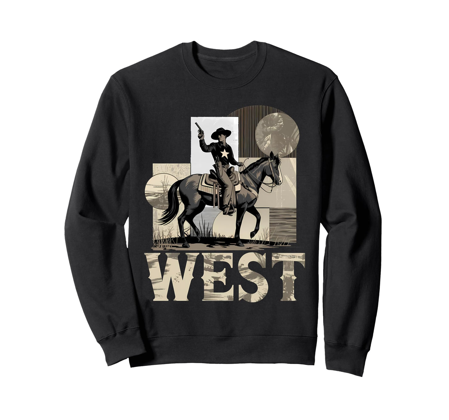 Western Cowboy Rodeo Horse Riding Sweatshirt - Fun Novelty Design Unisex - T-Shirt, Sweatshirt, Hoodie