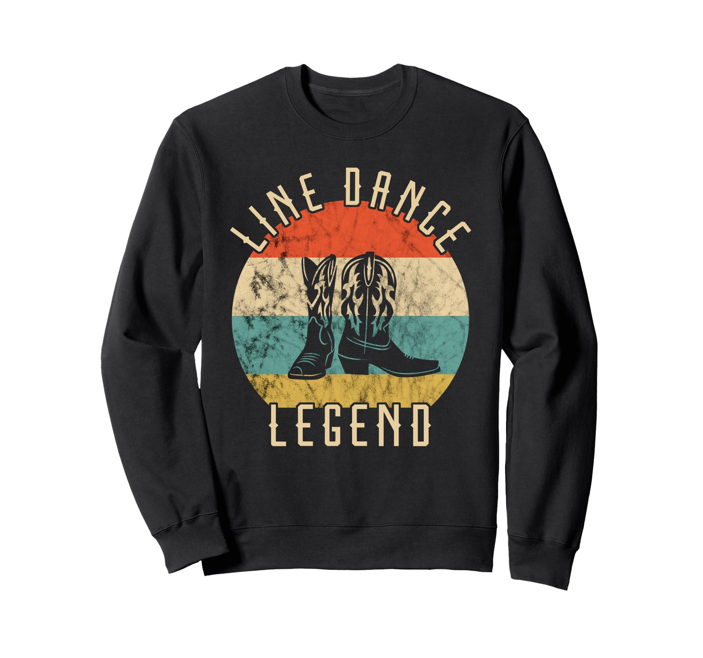 Line Dance Legend Cowboy Boots Sweatshirt - Custom Art Print for Adults - T-Shirt, Sweatshirt, Hoodie
