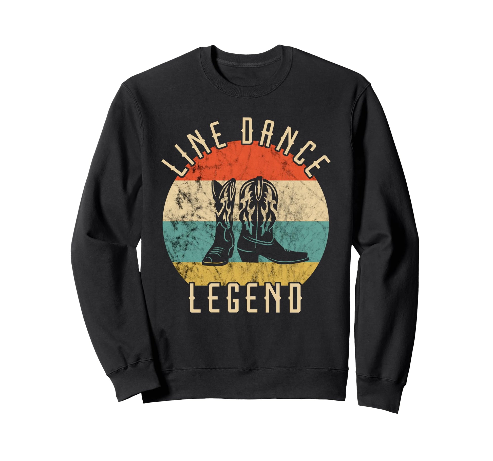 Line Dance Legend Cowboy Boots Sweatshirt - Custom Art Print for Adults - T-Shirt, Sweatshirt, Hoodie