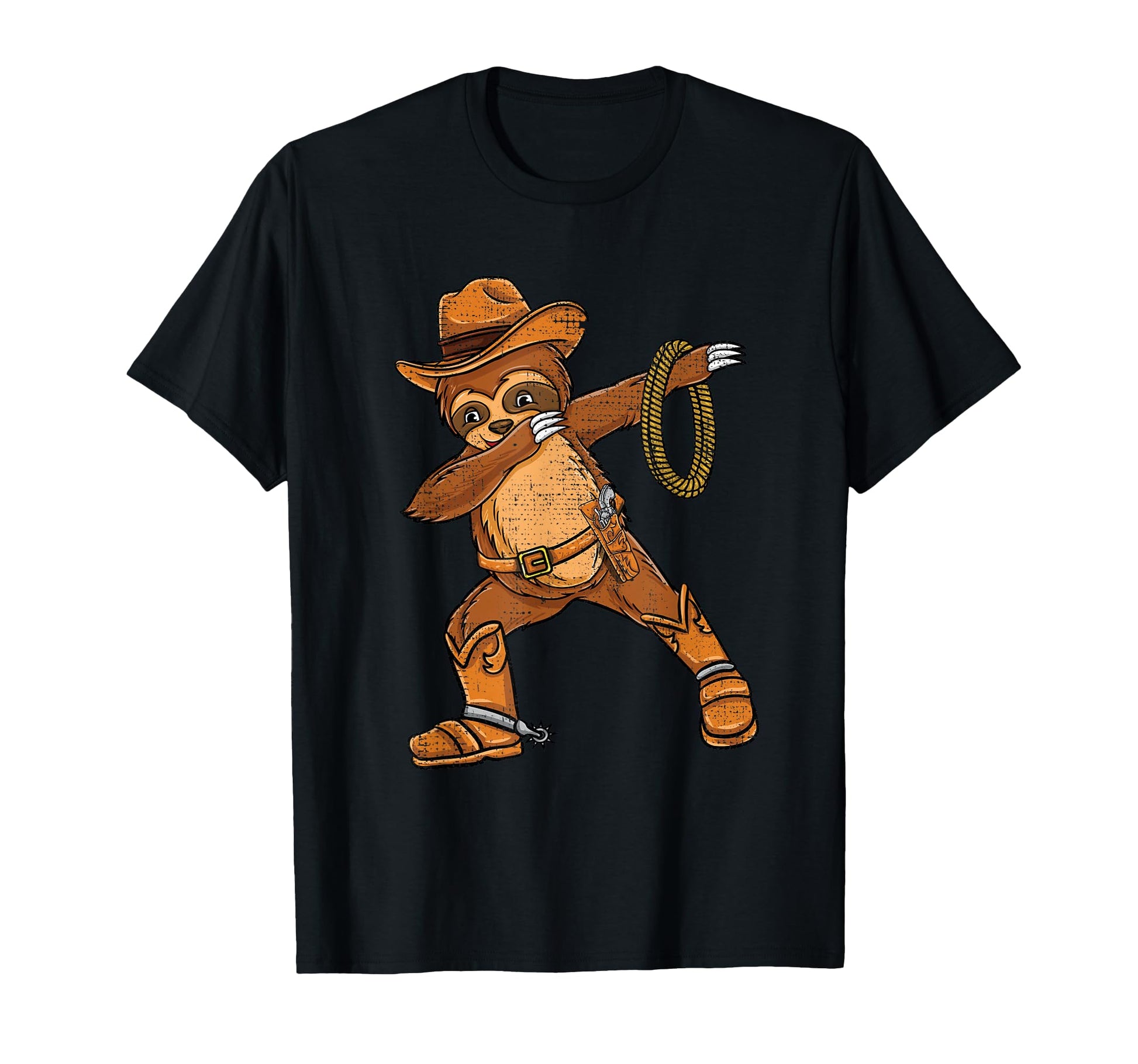 Dabbing Sloth Cowboy Halloween T-Shirt - Novelty Apparel for Adults - T-Shirt, Sweatshirt, Hoodie
