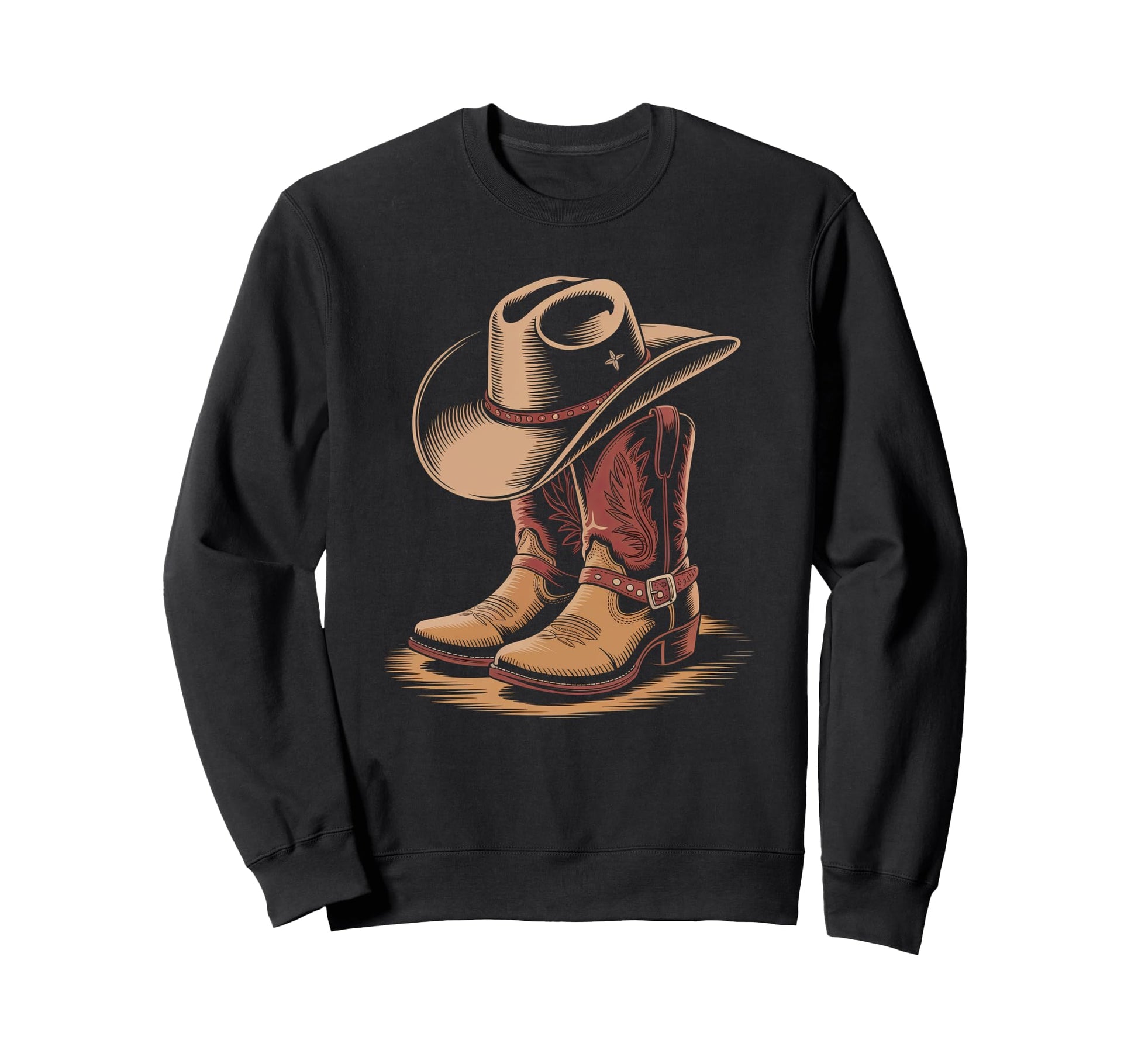Cowboy Boots Western Country Sweatshirt - Aesthetic Graphic for Adults - T-Shirt, Sweatshirt, Hoodie