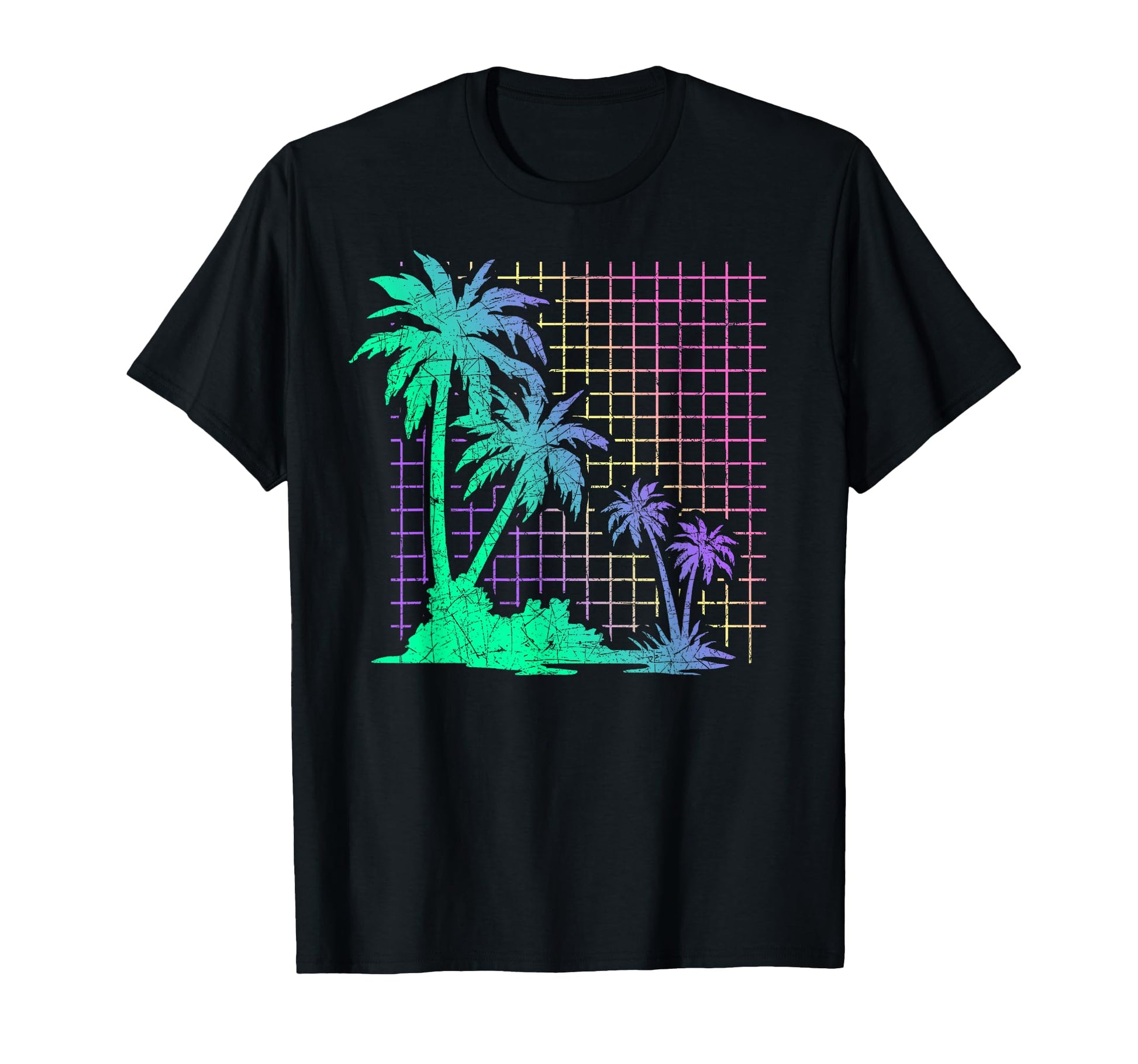 Art 80S Palm Trees 1990S Aesthetic T-Shirt - Custom Art Print Unisex - T-Shirt, Sweatshirt, Hoodie