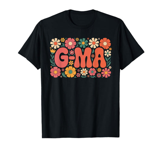 Boho G Ma Grandma 70S Floral Groovy T-Shirt - Streetwear Style for Adults - T-Shirt, Sweatshirt, Hoodie