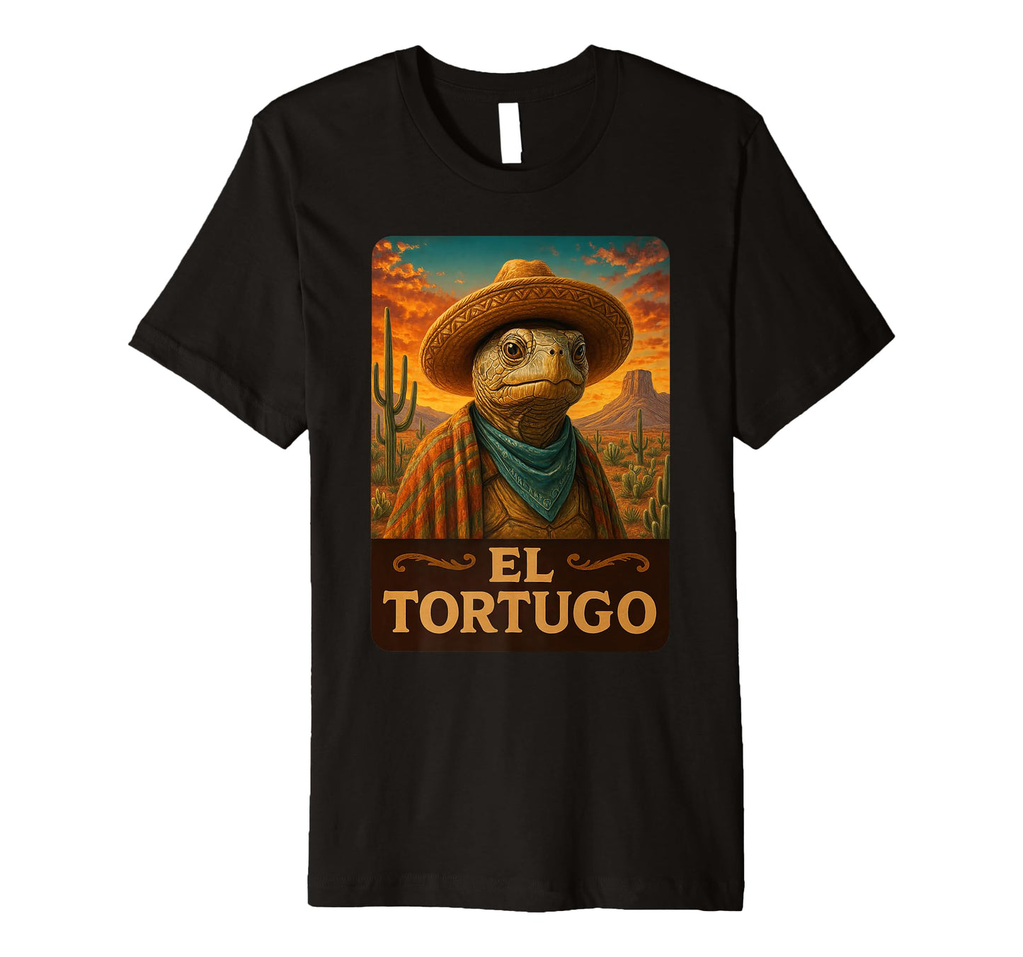 Tortoise El Tortugo Wild West Cowboy T-Shirt - Novelty Apparel Unisex - T-Shirt, Sweatshirt, Hoodie