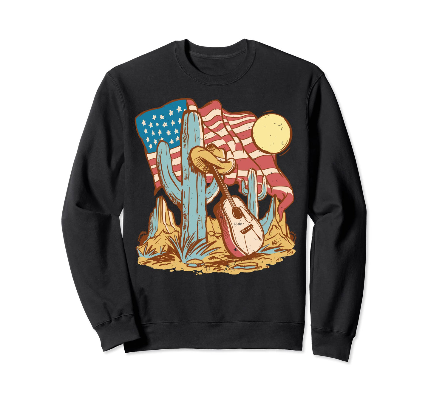 Western America Country American Sweatshirt - Aesthetic Graphic Men Women - T-Shirt, Sweatshirt, Hoodie