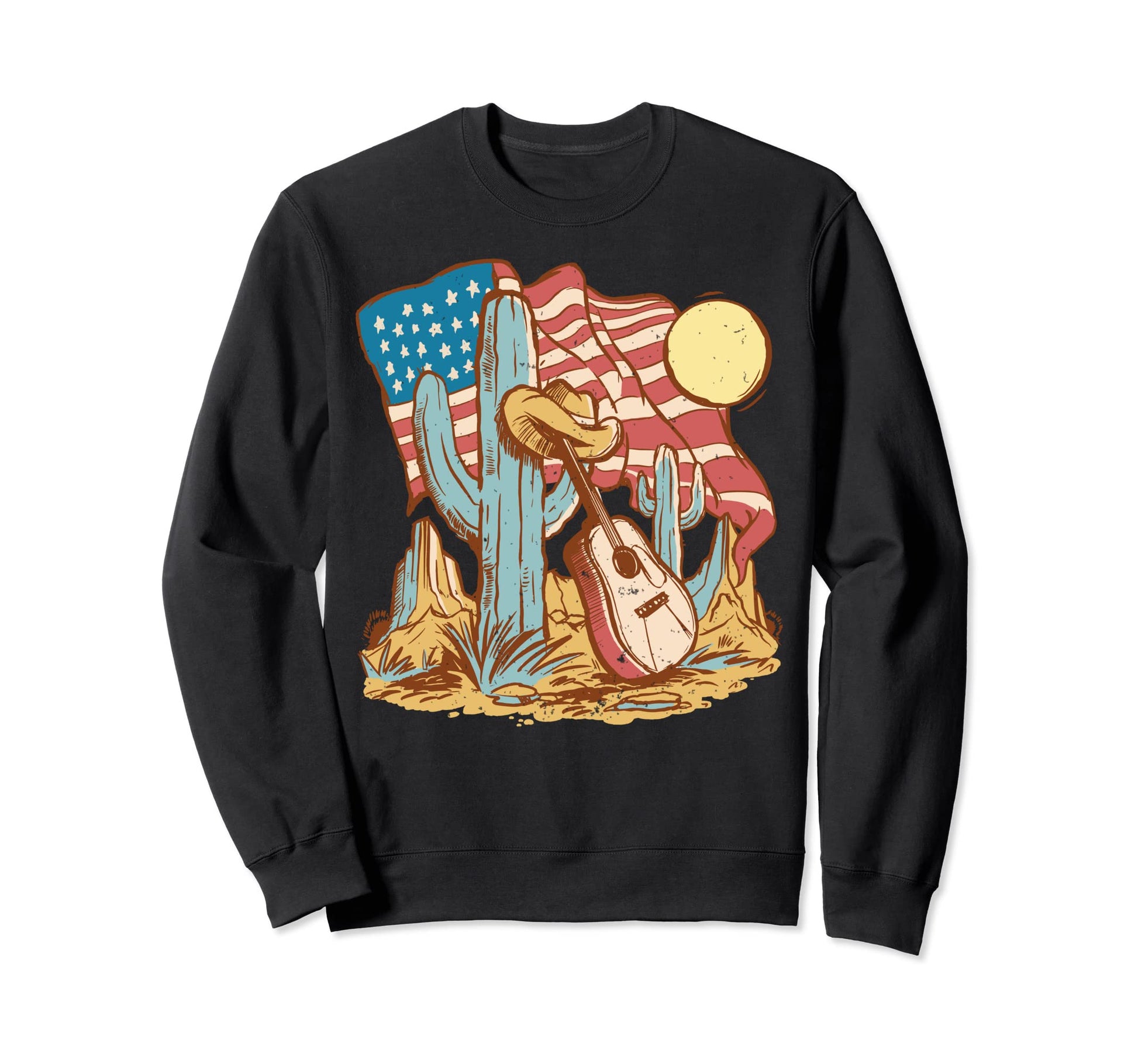 Western America Country American Sweatshirt - Aesthetic Graphic Men Women - T-Shirt, Sweatshirt, Hoodie