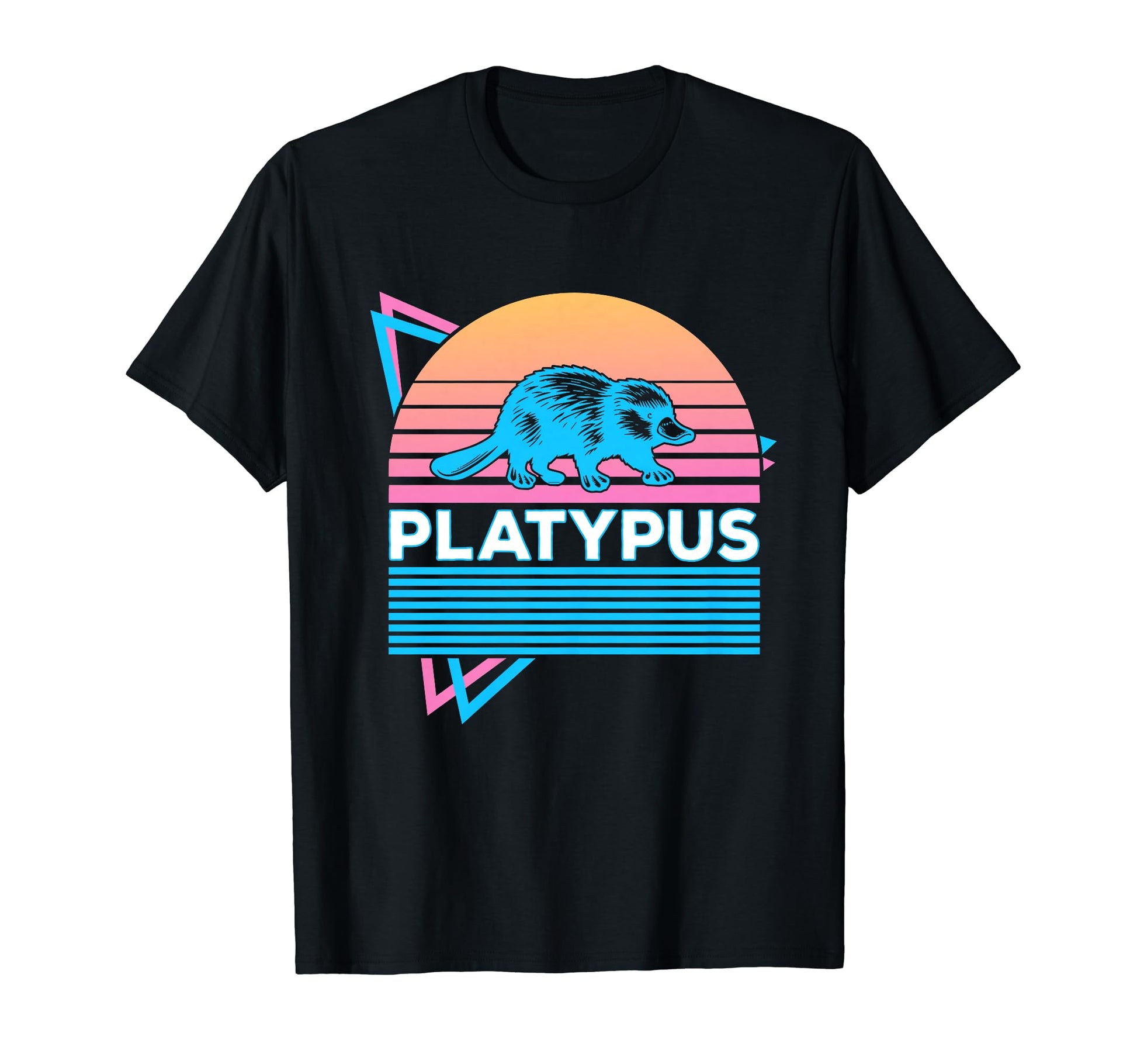 Platypus Vaporwave Aesthetic T-Shirt - Unique Graphic Men Women - T-Shirt, Sweatshirt, Hoodie