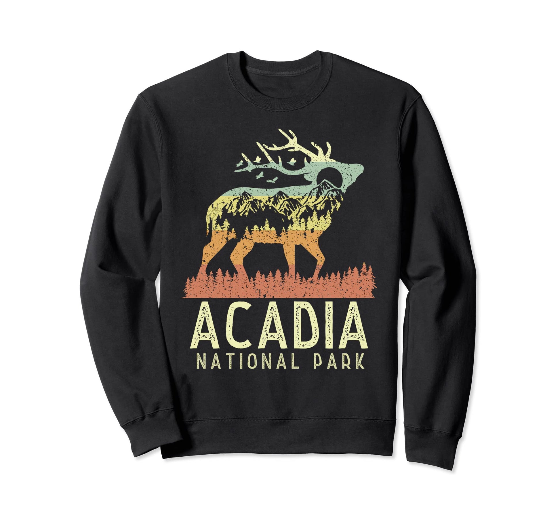 Acadia National Park Mountain Elk Sweatshirt - Unique Graphic Unisex - T-Shirt, Sweatshirt, Hoodie