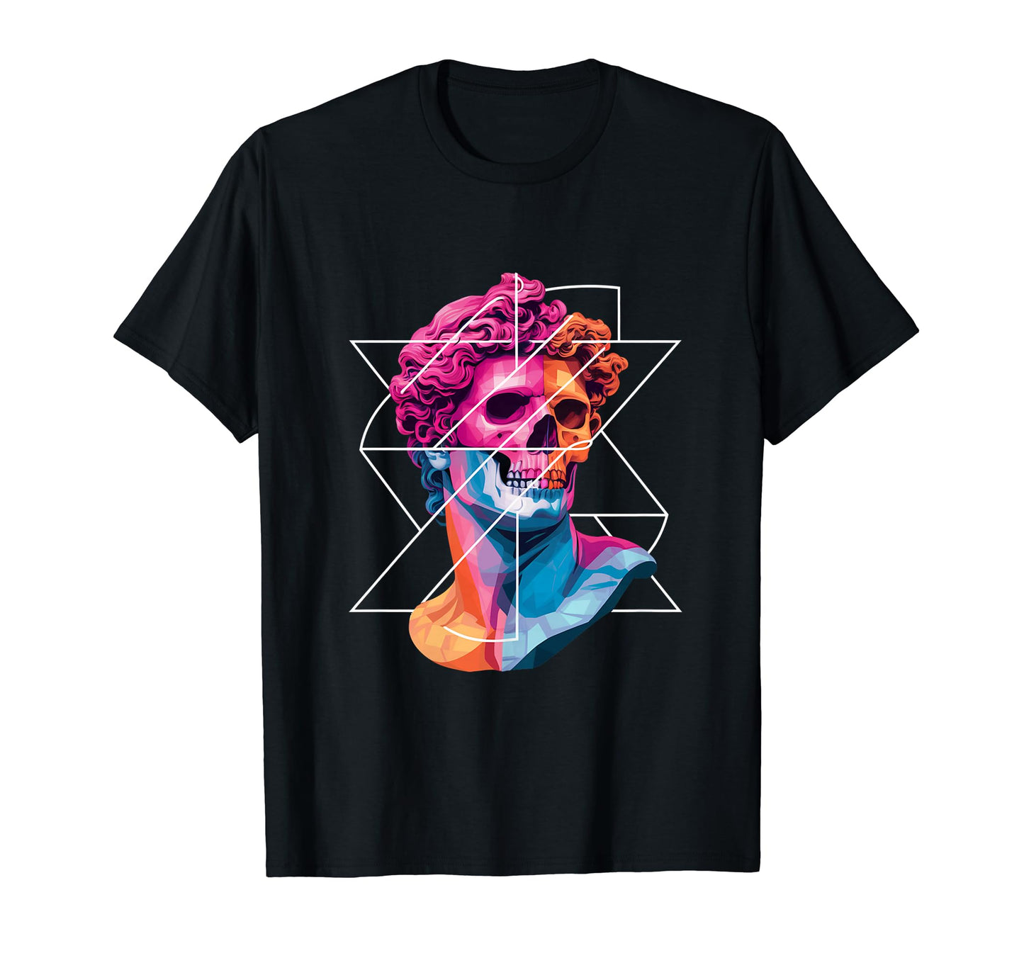 Statue David Bust Vaporwave Aesthetic T-Shirt - Graphic Print for Adults - T-Shirt, Sweatshirt, Hoodie