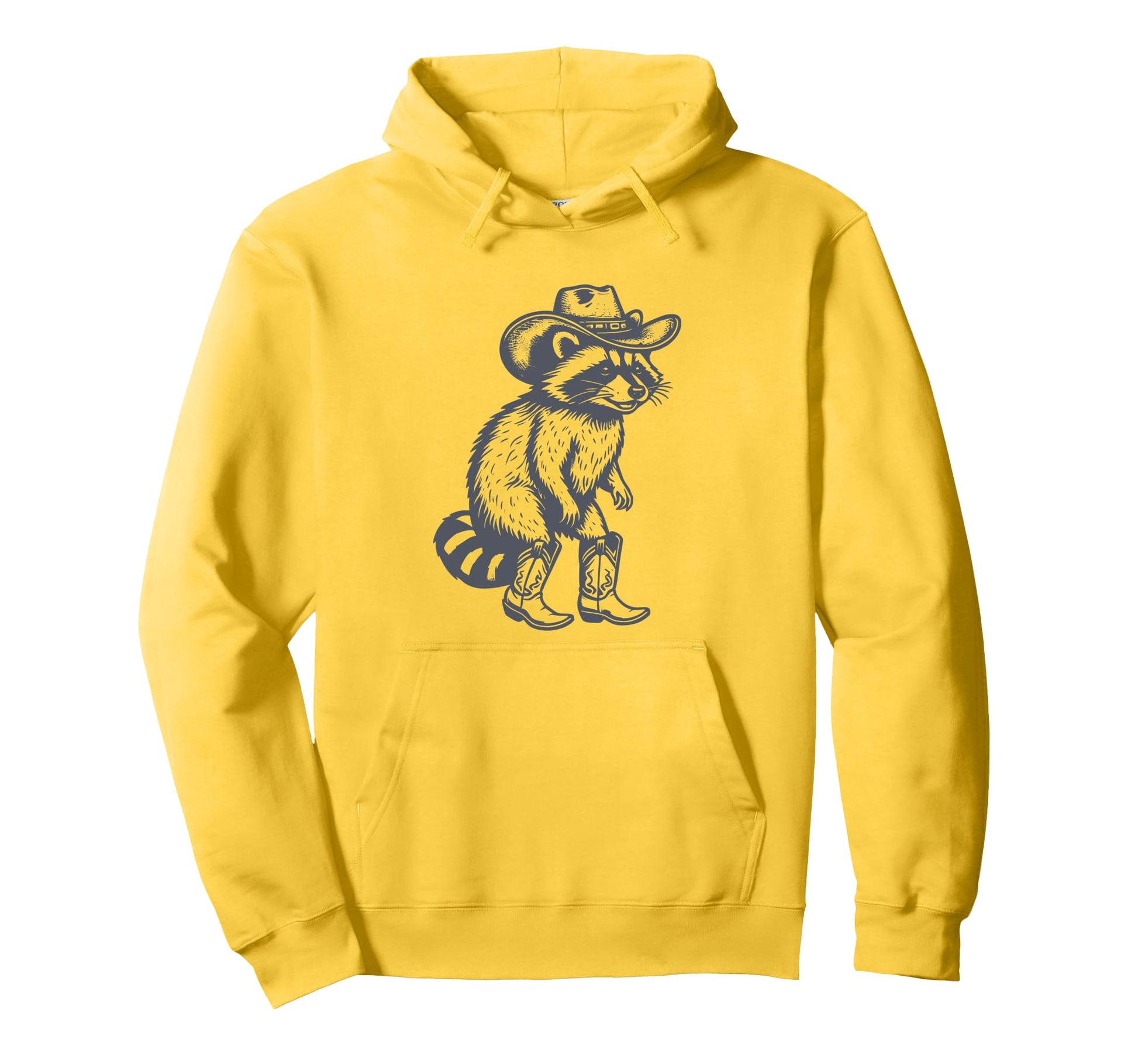 Cowboy Raccoon Country Lovers Rodeo Fans Hoodie - Graphic Print Unisex - T-Shirt, Sweatshirt, Hoodie